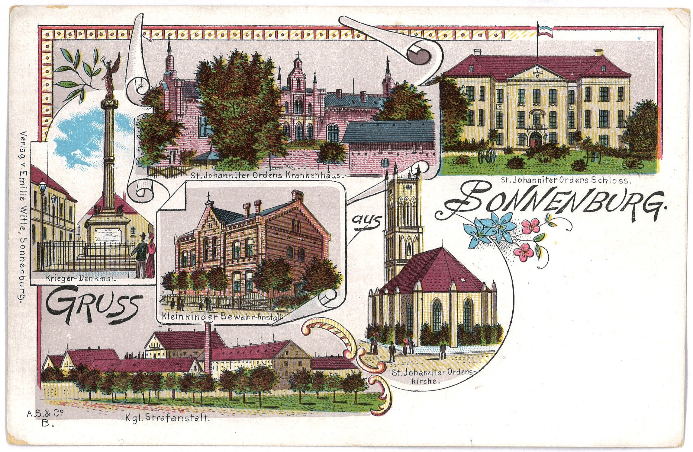 Sonnenburg (Neumark) [Słońsk]: Sechs Ansichten (Landesgeschichtliche Vereinigung für die Mark Brandenburg e.V., Archiv CC BY)