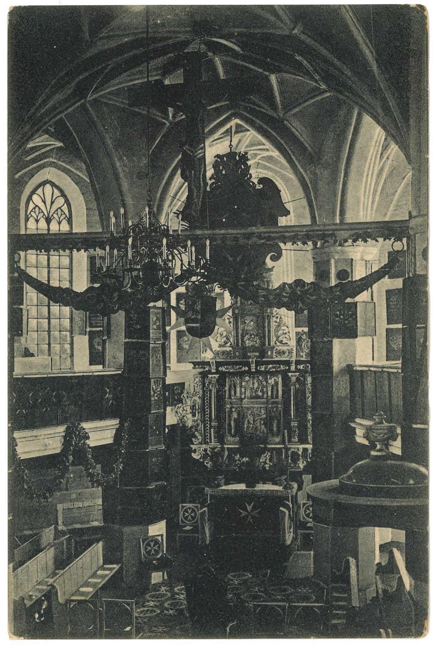 Sonnenburg (Neumark) [Słońsk]: Inneres der Johanniterordenskirche (Landesgeschichtliche Vereinigung für die Mark Brandenburg e.V., Archiv CC BY)