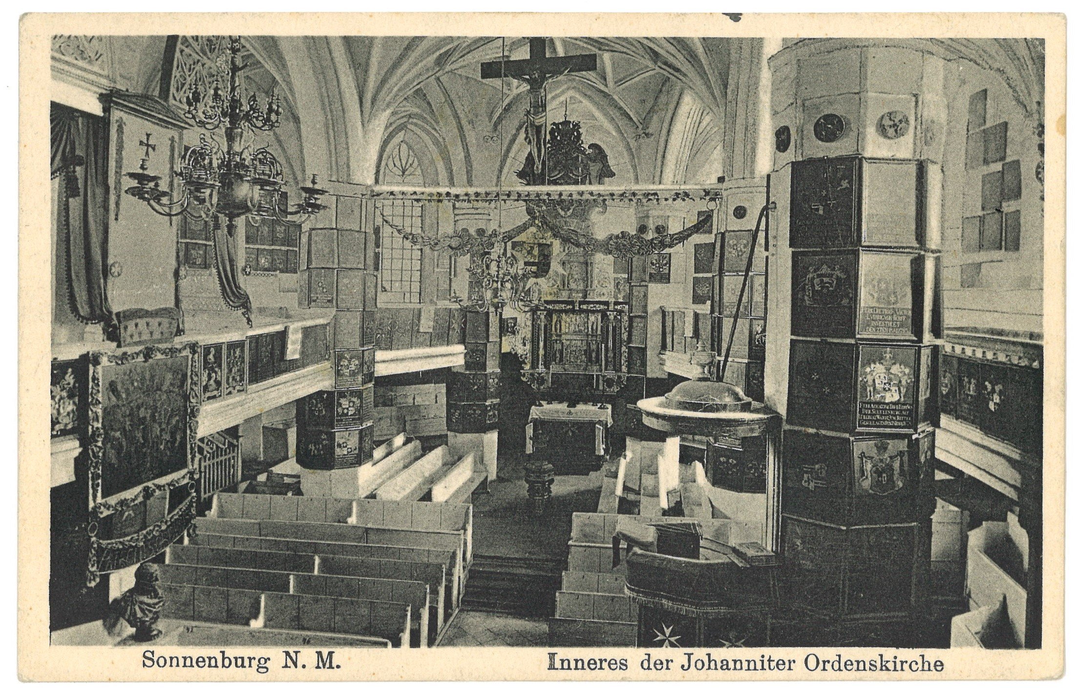 Sonnenburg (Neumark) [Słońsk]: Inneres der Johanniterordenskirche (Landesgeschichtliche Vereinigung für die Mark Brandenburg e.V., Archiv CC BY)
