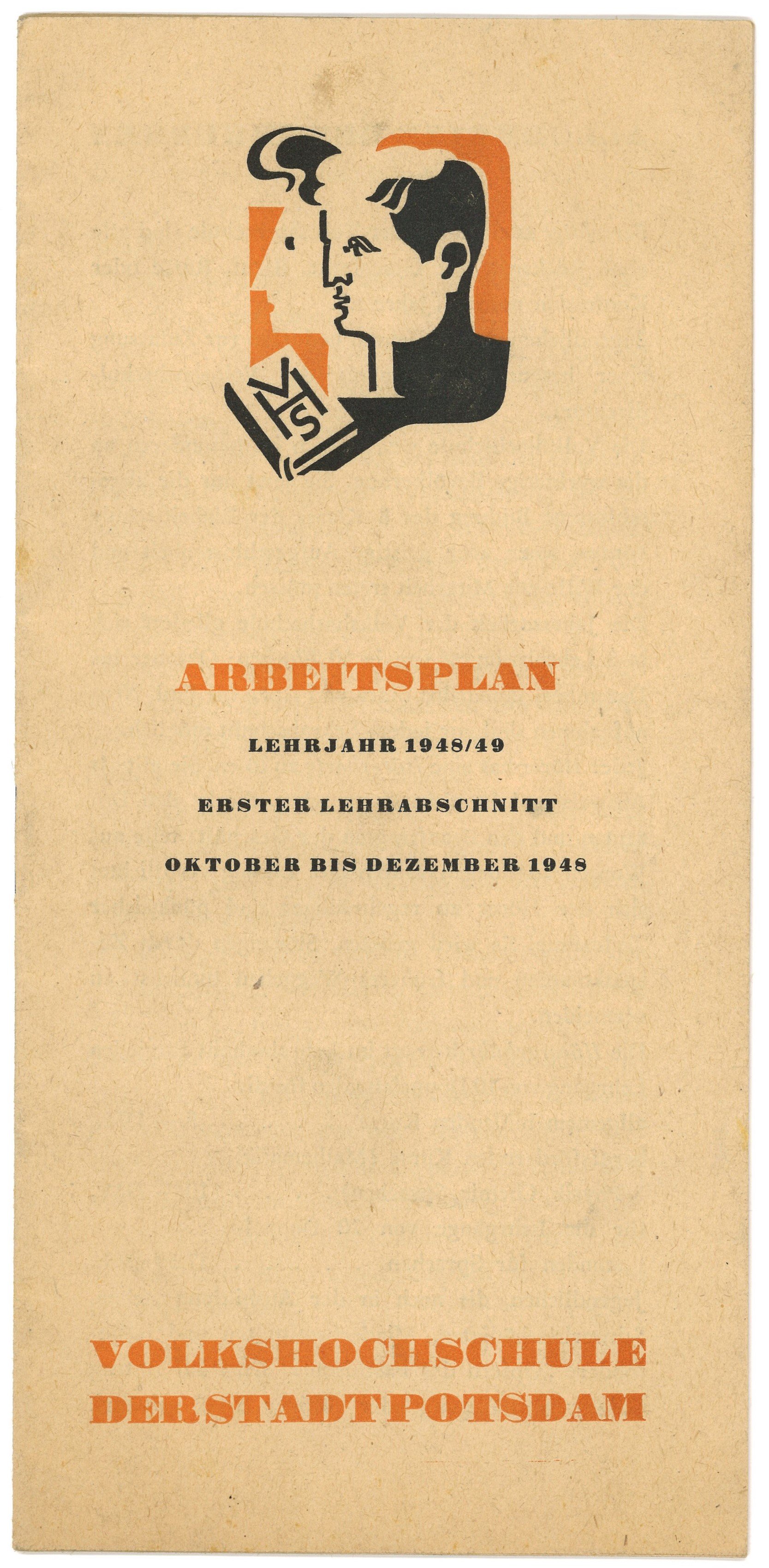 Arbeitsplan der Volkshochschule Potsdam 1947/49 (Landesgeschichtliche Vereinigung für die Mark Brandenburg e.V., Archiv CC BY)