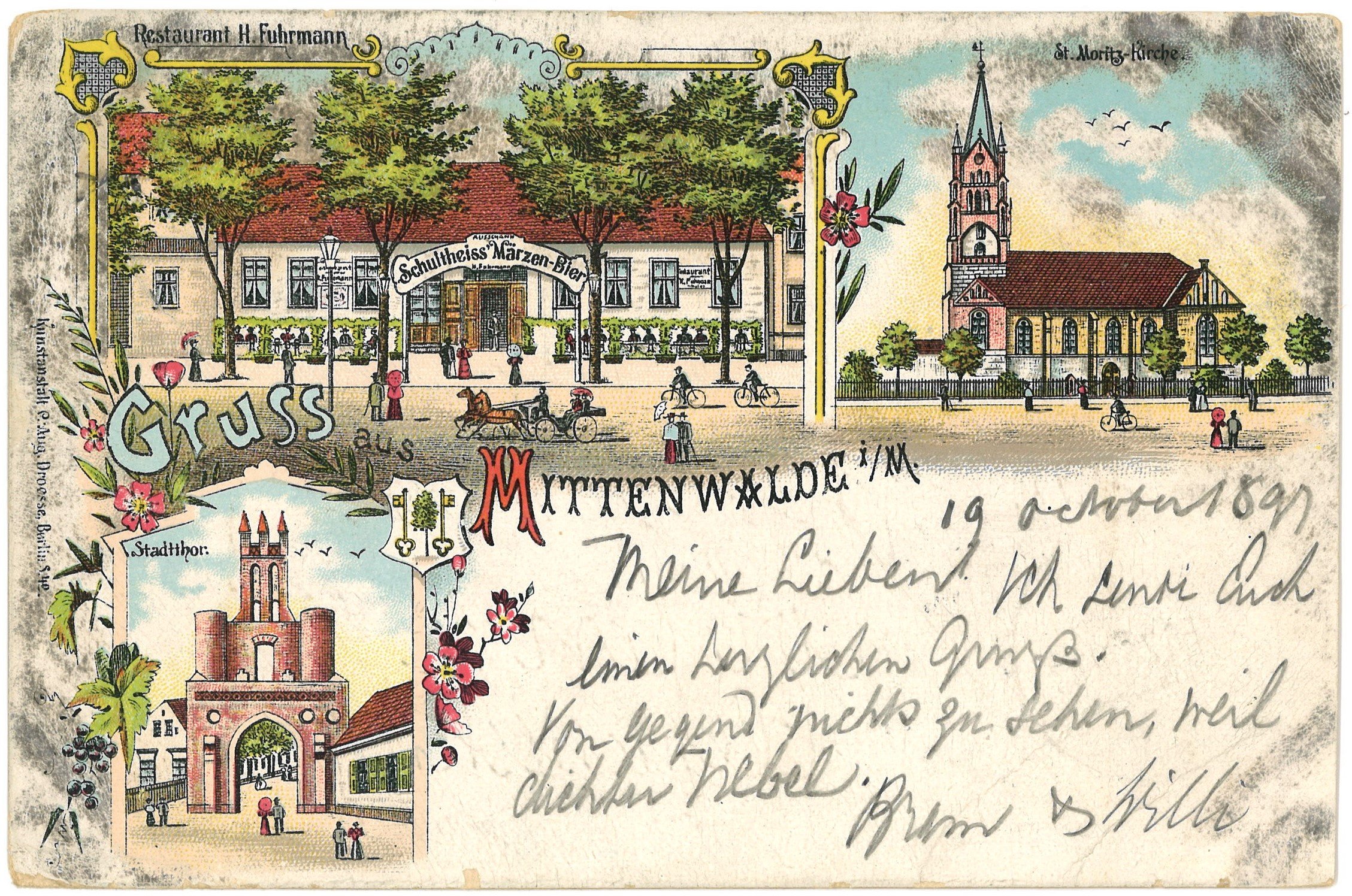 Mittenwalde: Drei Ansichten (Landesgeschichtliche Vereinigung für die Mark Brandenburg e.V., Archiv CC BY)