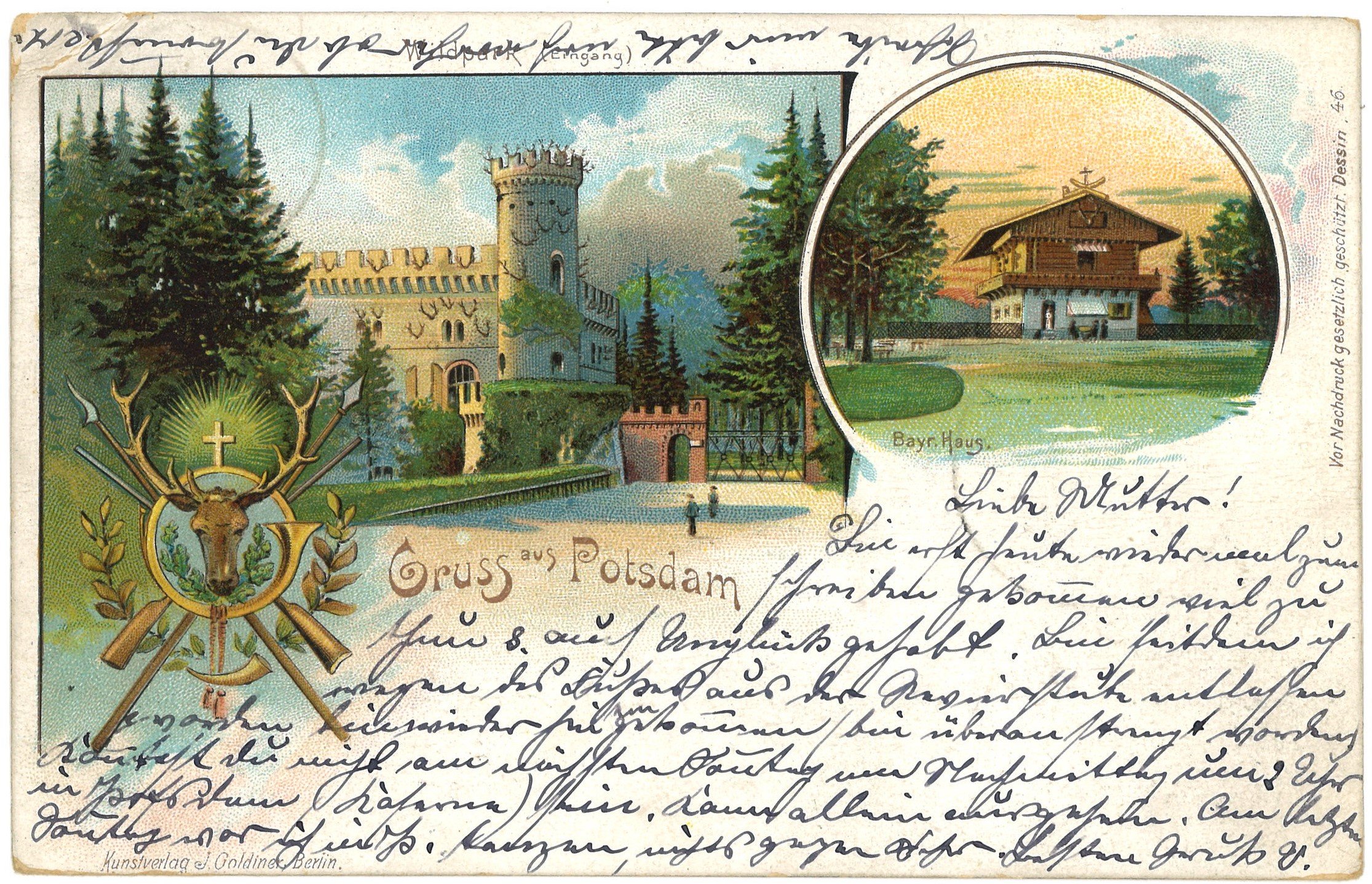 Potsdam-Wildpark: Zwei Ansichten (Landesgeschichtliche Vereinigung für die Mark Brandenburg e.V., Archiv CC BY)