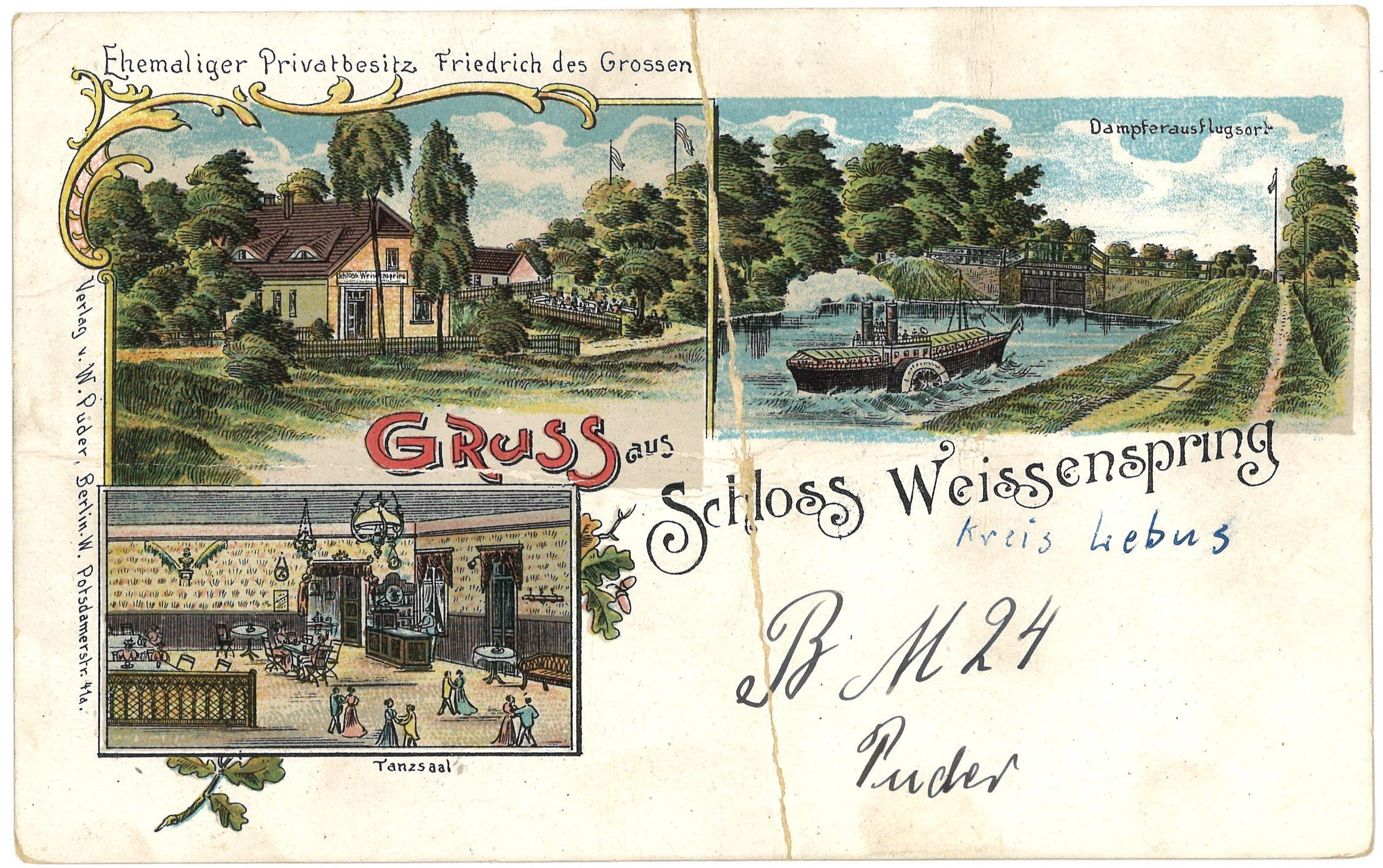 Weißenspring (Lebus): Drei Ansichten (Landesgeschichtliche Vereinigung für die Mark Brandenburg e.V., Archiv CC BY)