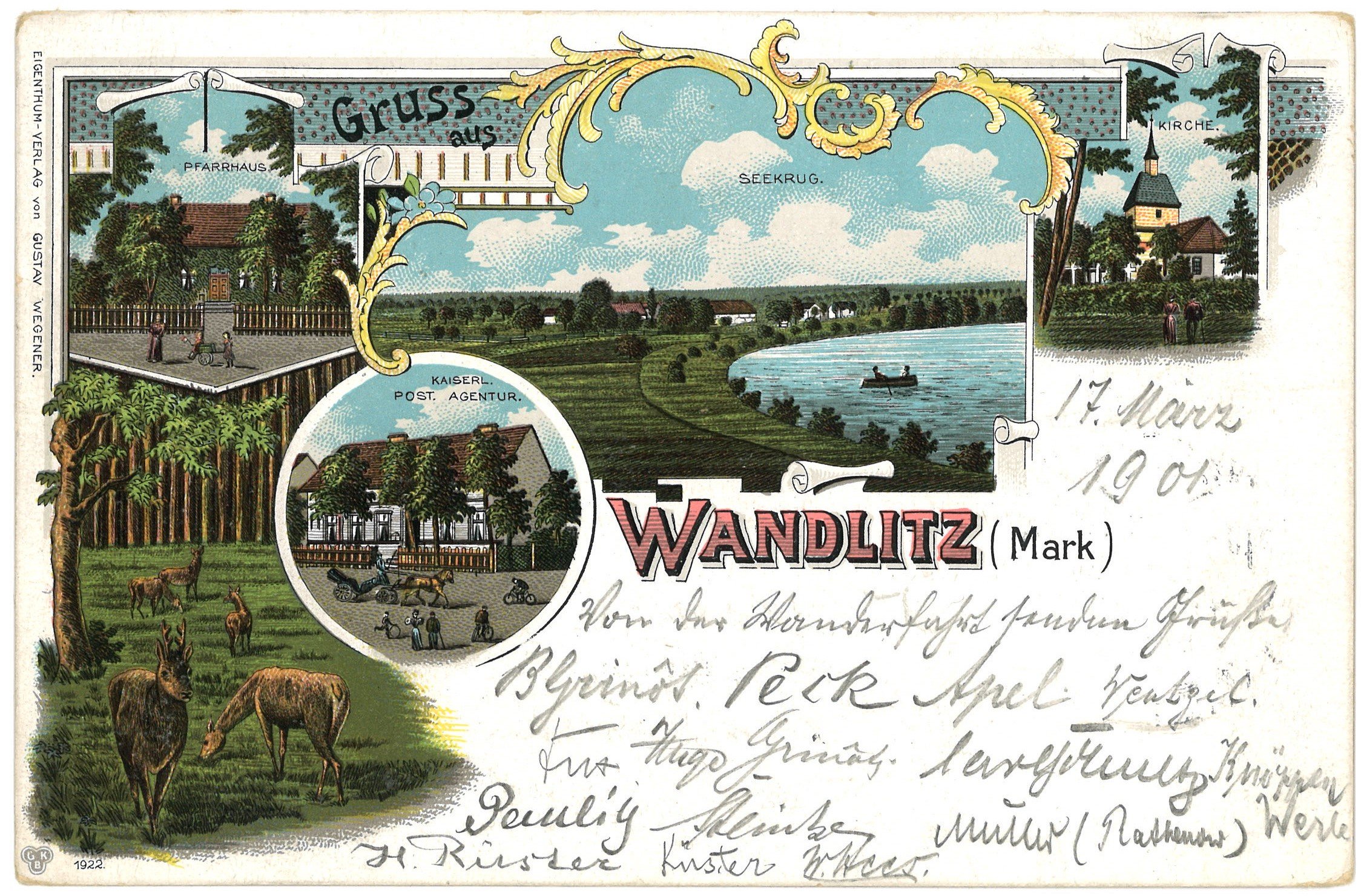 Wandlitz: Fünf Ansichten (Landesgeschichtliche Vereinigung für die Mark Brandenburg e.V., Archiv CC BY)