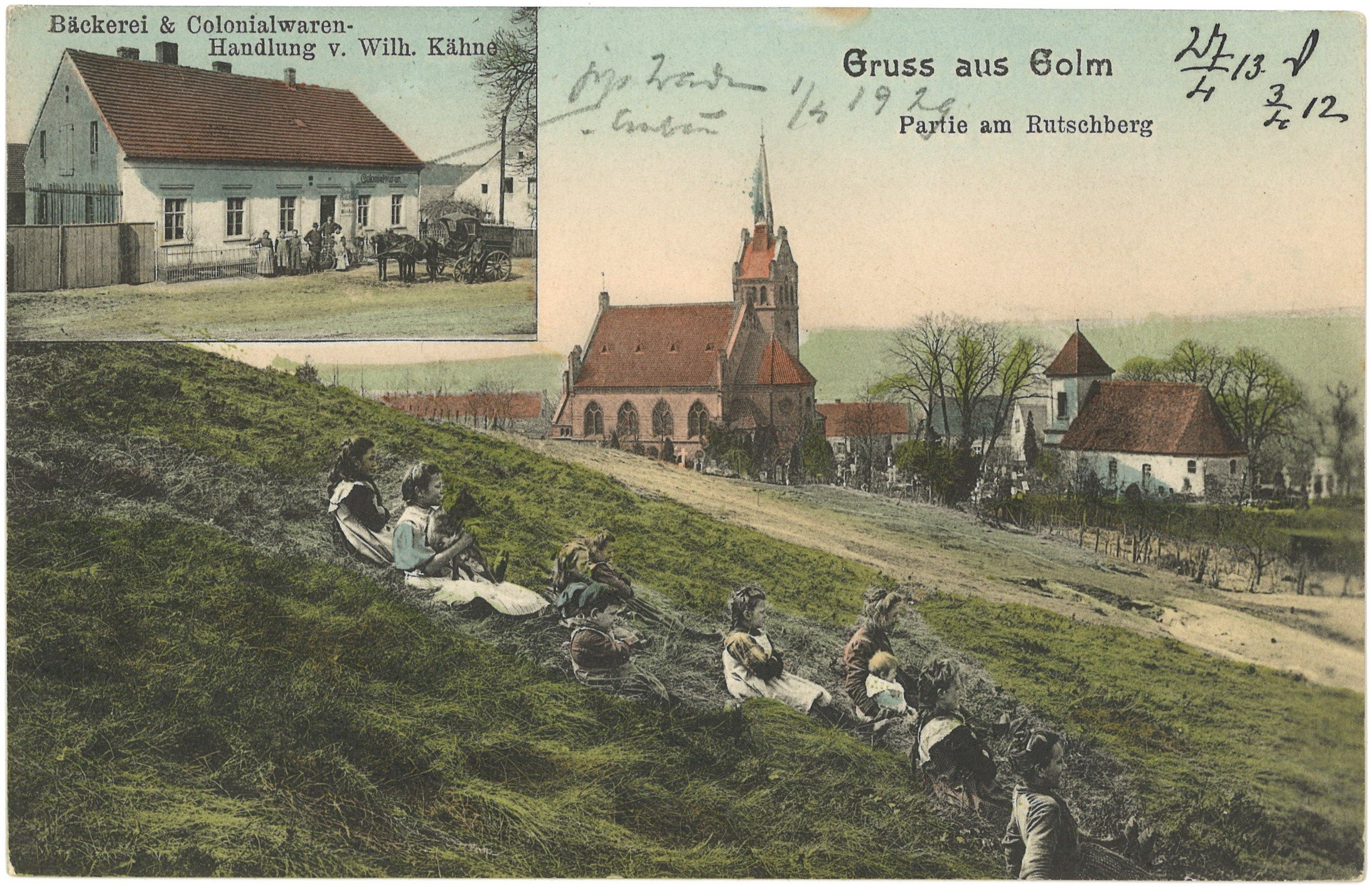 Potsdam-Golm: Zwei Ansichten (Landesgeschichtliche Vereinigung für die Mark Brandenburg e.V., Archiv CC BY)