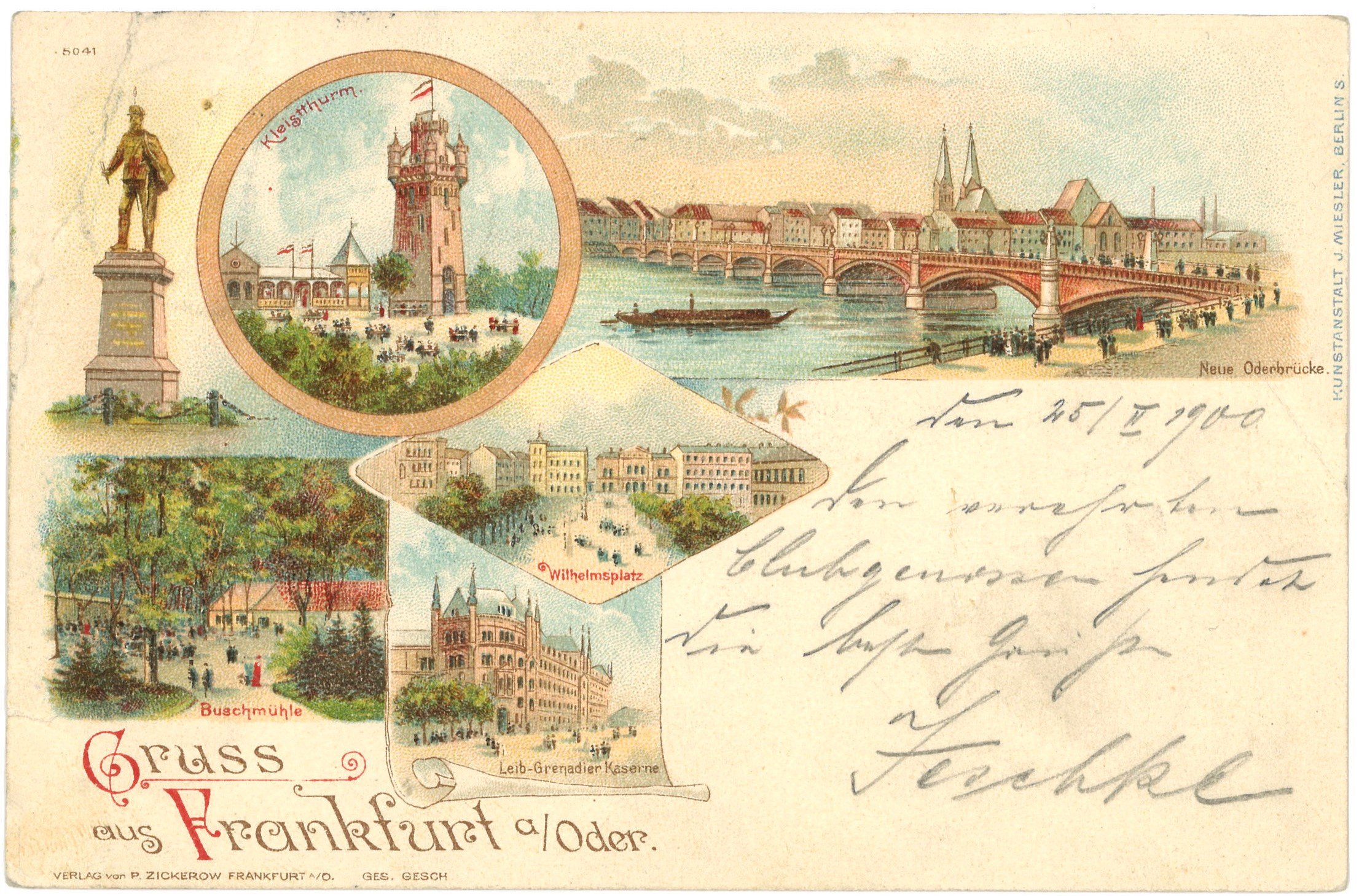 Frankfurt (Oder): Sechs Ansichten (Landesgeschichtliche Vereinigung für die Mark Brandenburg e.V., Archiv CC BY)