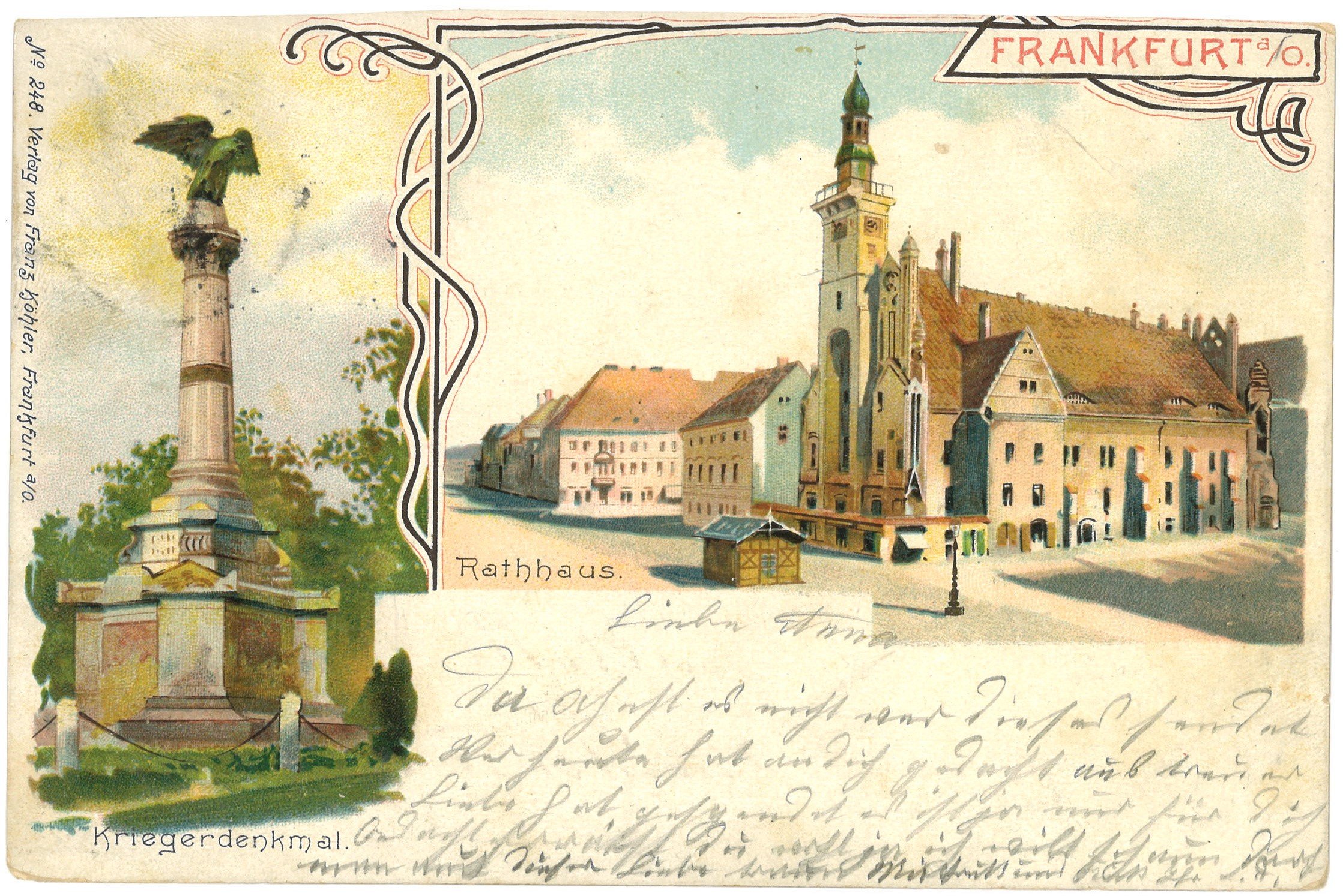 Frankfurt (Oder): Zwei Ansichten (Landesgeschichtliche Vereinigung für die Mark Brandenburg e.V., Archiv CC BY)