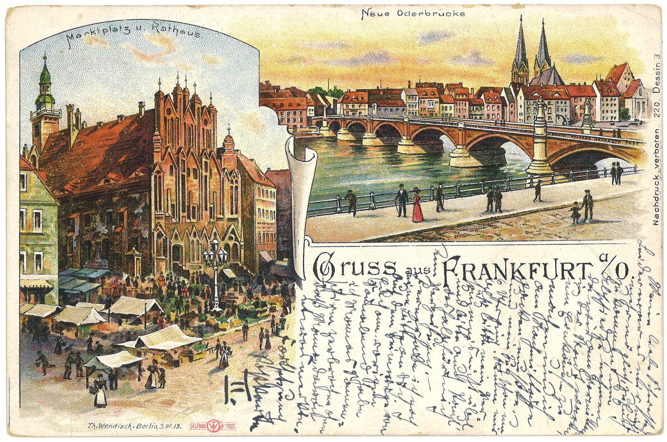 Frankfurt (Oder): Zwei Ansichten (Landesgeschichtliche Vereinigung für die Mark Brandenburg e.V., Archiv CC BY)