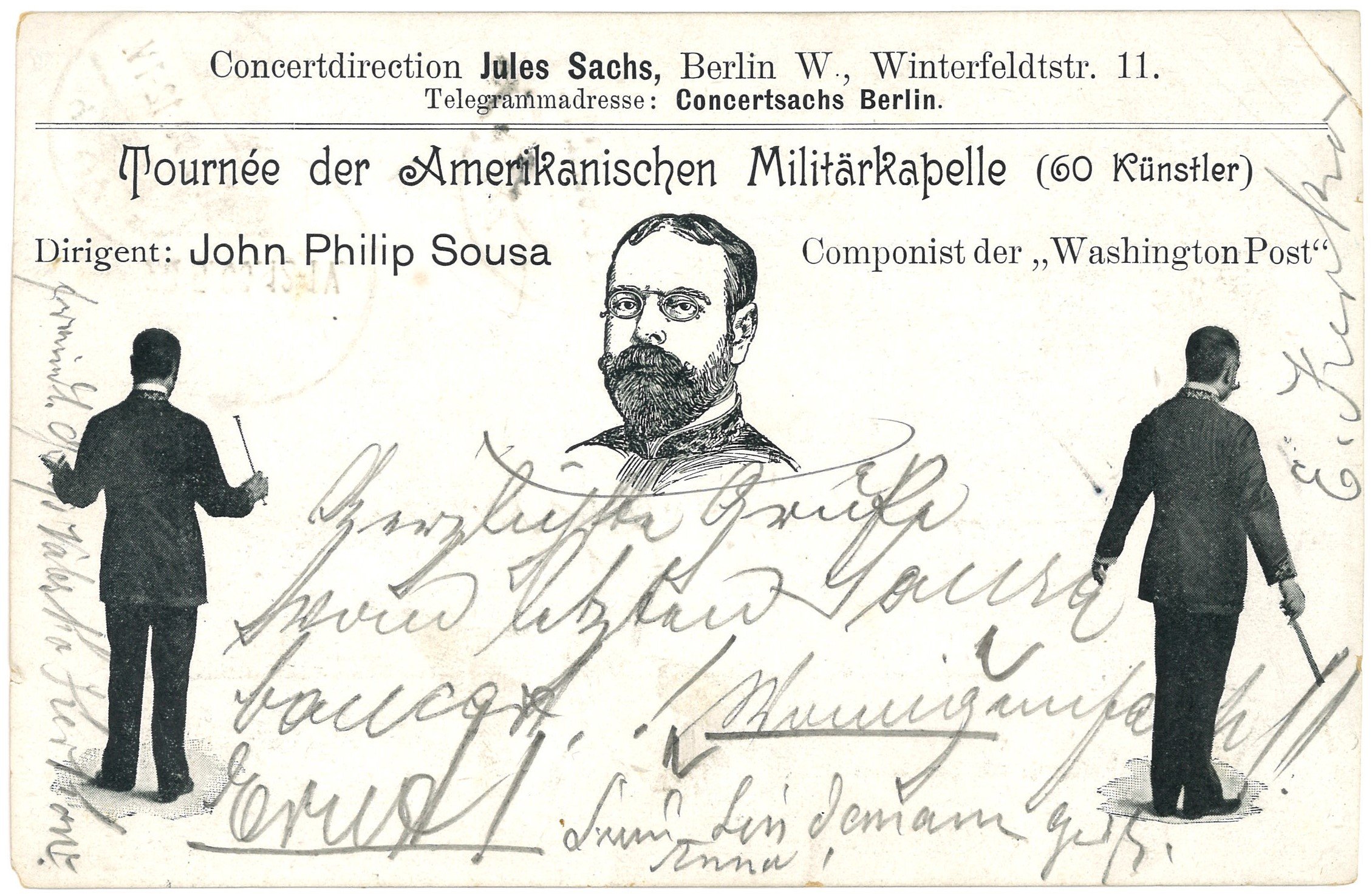 Tournee der Amerikanischen Militärkapelle (Berlin 1900) (Landesgeschichtliche Vereinigung für die Mark Brandenburg e.V. CC BY)