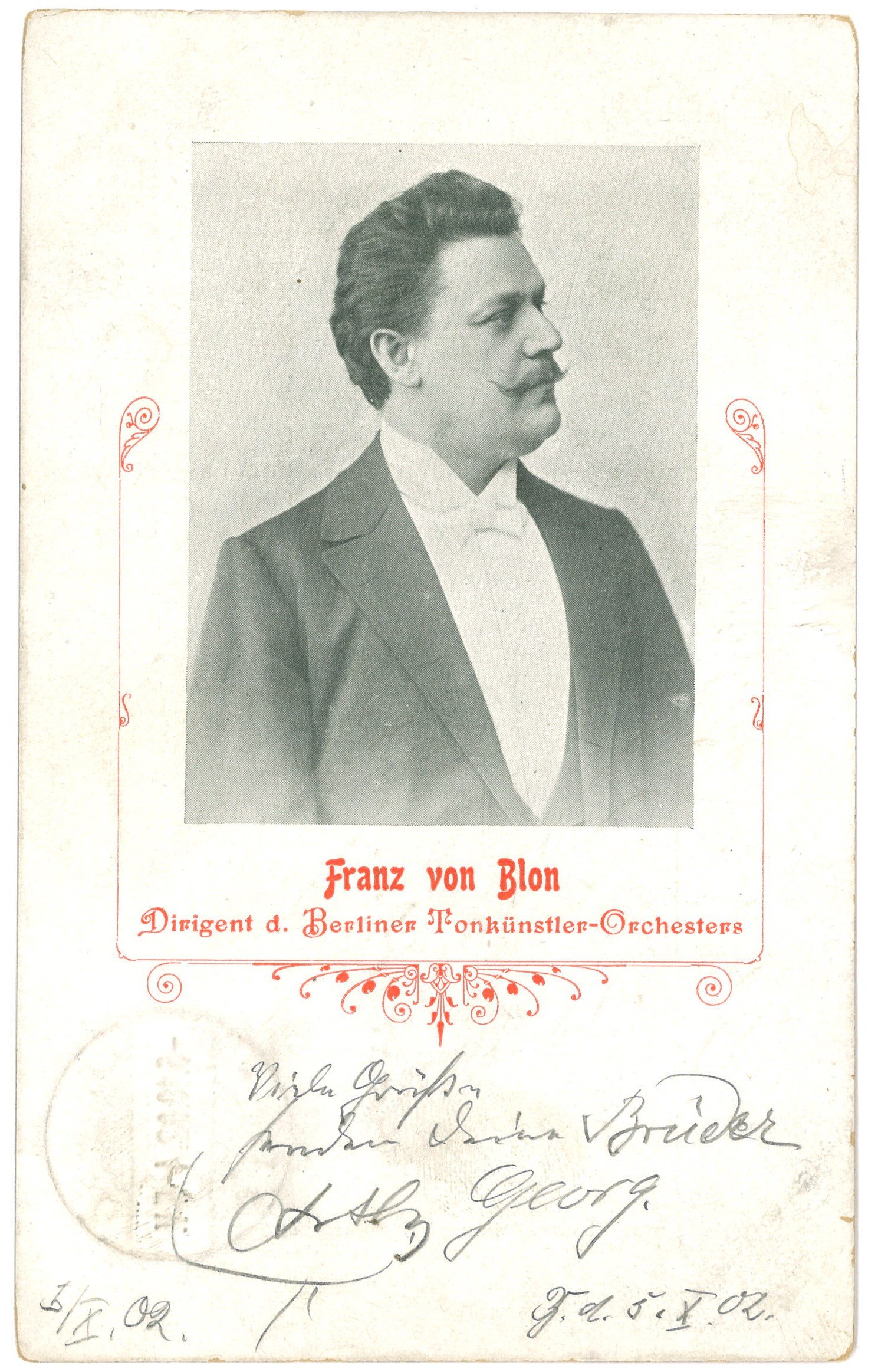 Blon, Franz von (1861–1945), Komponist (Landesgeschichtliche Vereinigung für die Mark Brandenburg e.V. CC BY)