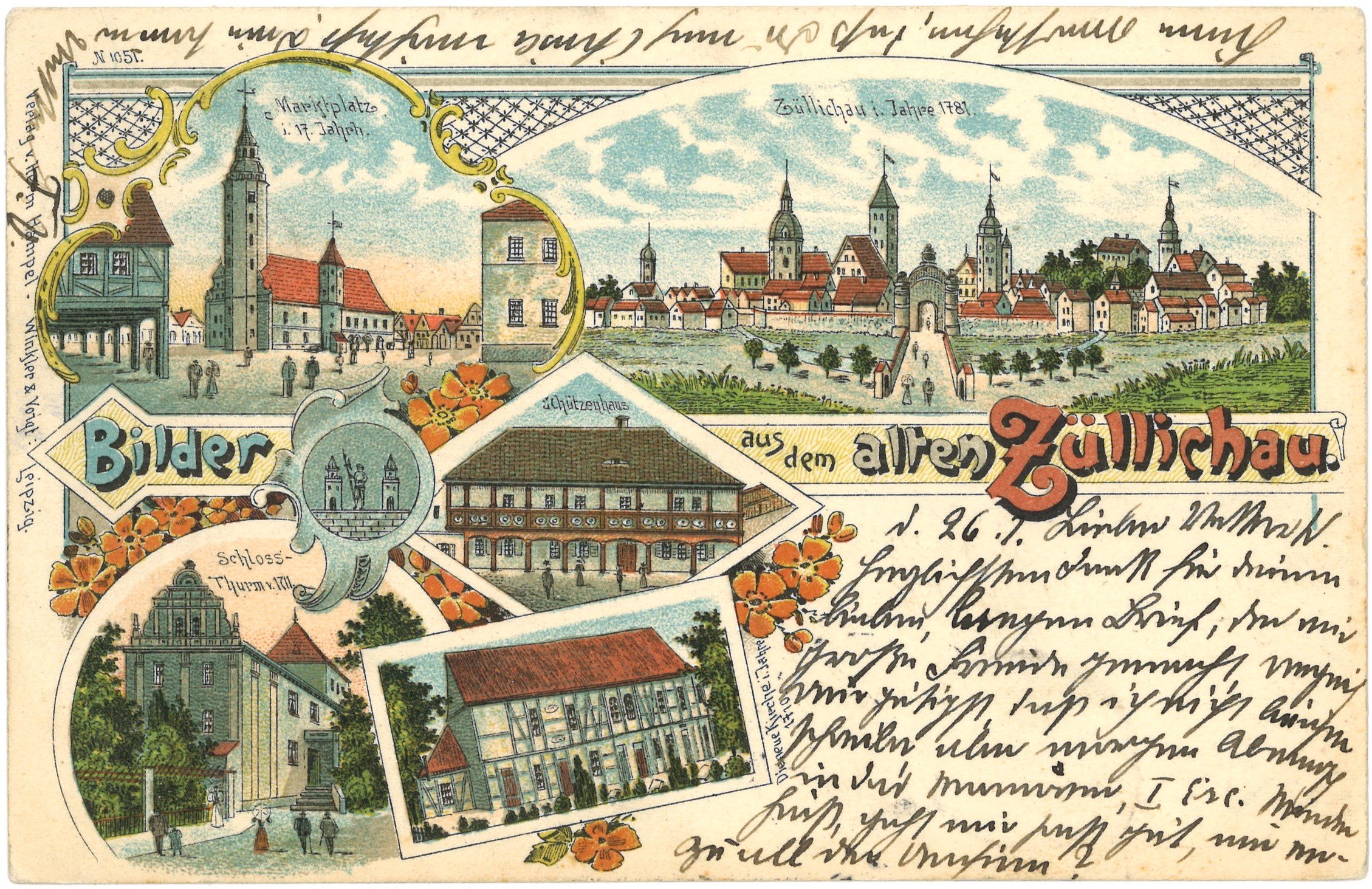Züllichau [Sulechów]: Fünf Ansichten (Landesgeschichtliche Vereinigung für die Mark Brandenburg e.V. CC BY)