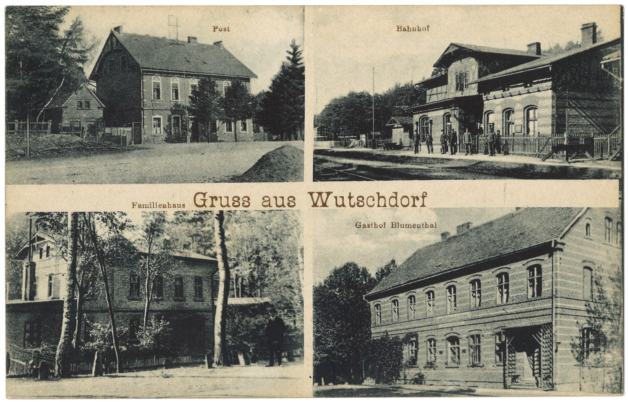 Wutschdorf (Kr. Züllichau-Schwiebus) [Bucze]: Vier Ansichten (Landesgeschichtliche Vereinigung für die Mark Brandenburg e.V. CC BY)