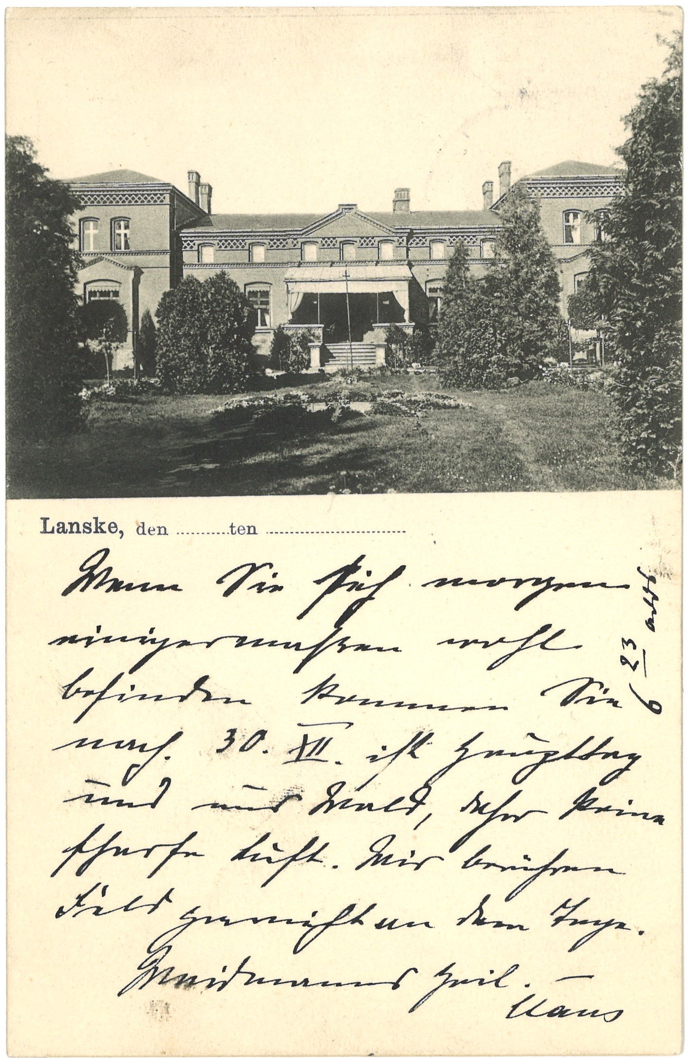 Lauske (Kr. Schwerin/Warthe) [Krasne Dłusko]: Herrenhaus (Landesgeschichtliche Vereinigung für die Mark Brandenburg e.V. CC BY)