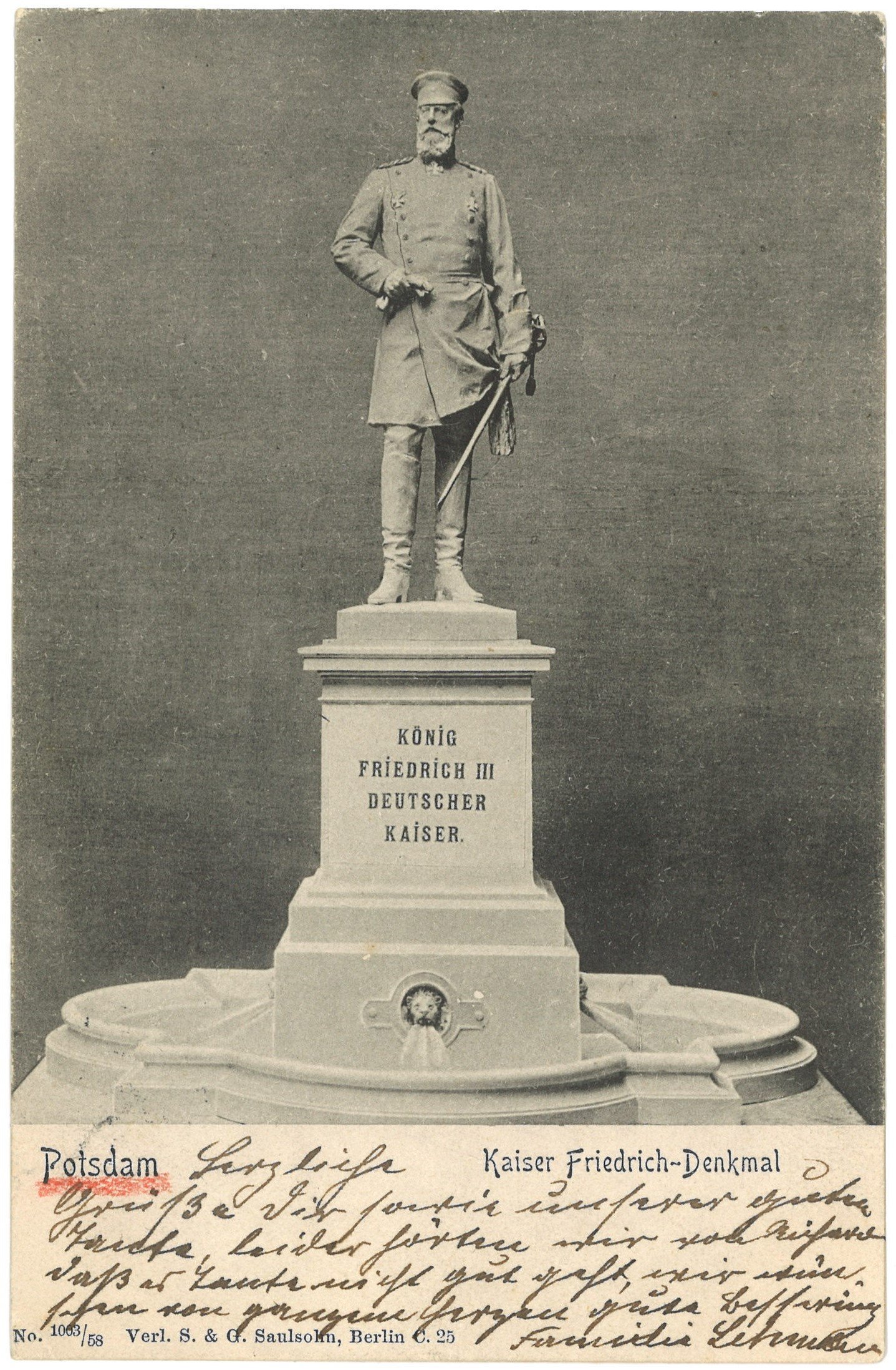 Potsdam: Denkmal Kaiser Friedrichs III. auf dem Luisenplatz (Modell) (Landesgeschichtliche Vereinigung für die Mark Brandenburg e.V. CC BY)