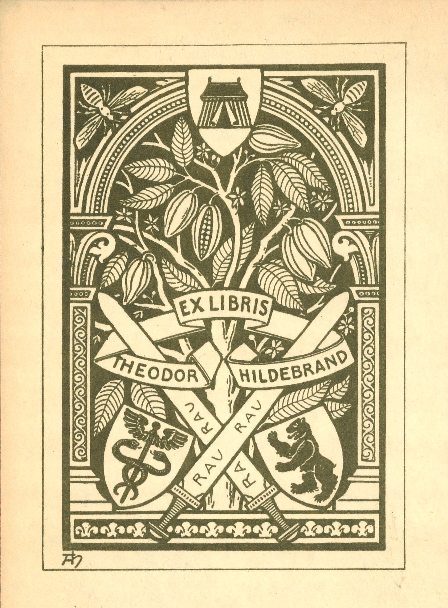 Exlibris Theodor Hildebrand (Landesgeschichtliche Vereinigung für die Mark Brandenburg e.V. CC BY)
