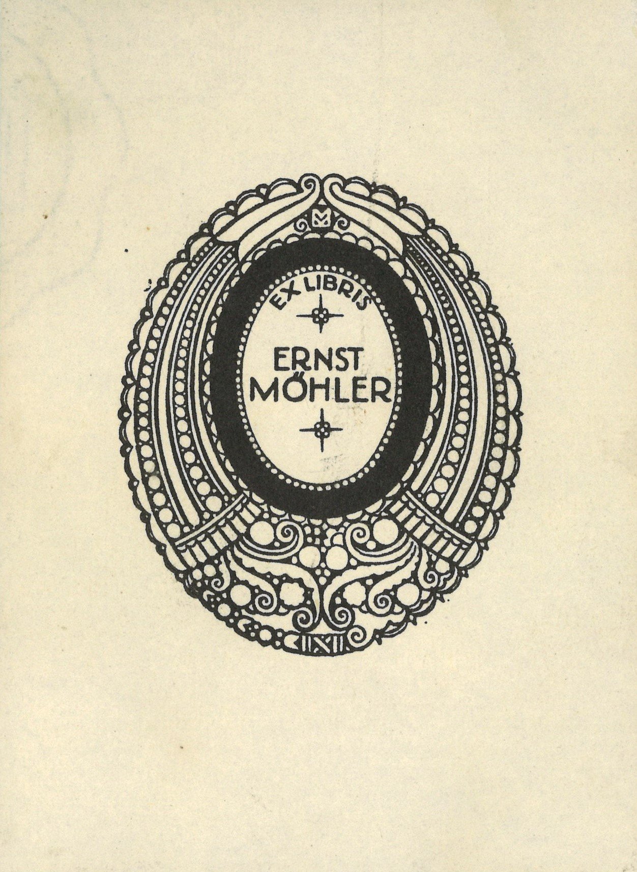 Exlibris Ernst Möhler (Landesgeschichtliche Vereinigung für die Mark Brandenburg e.V. CC BY)
