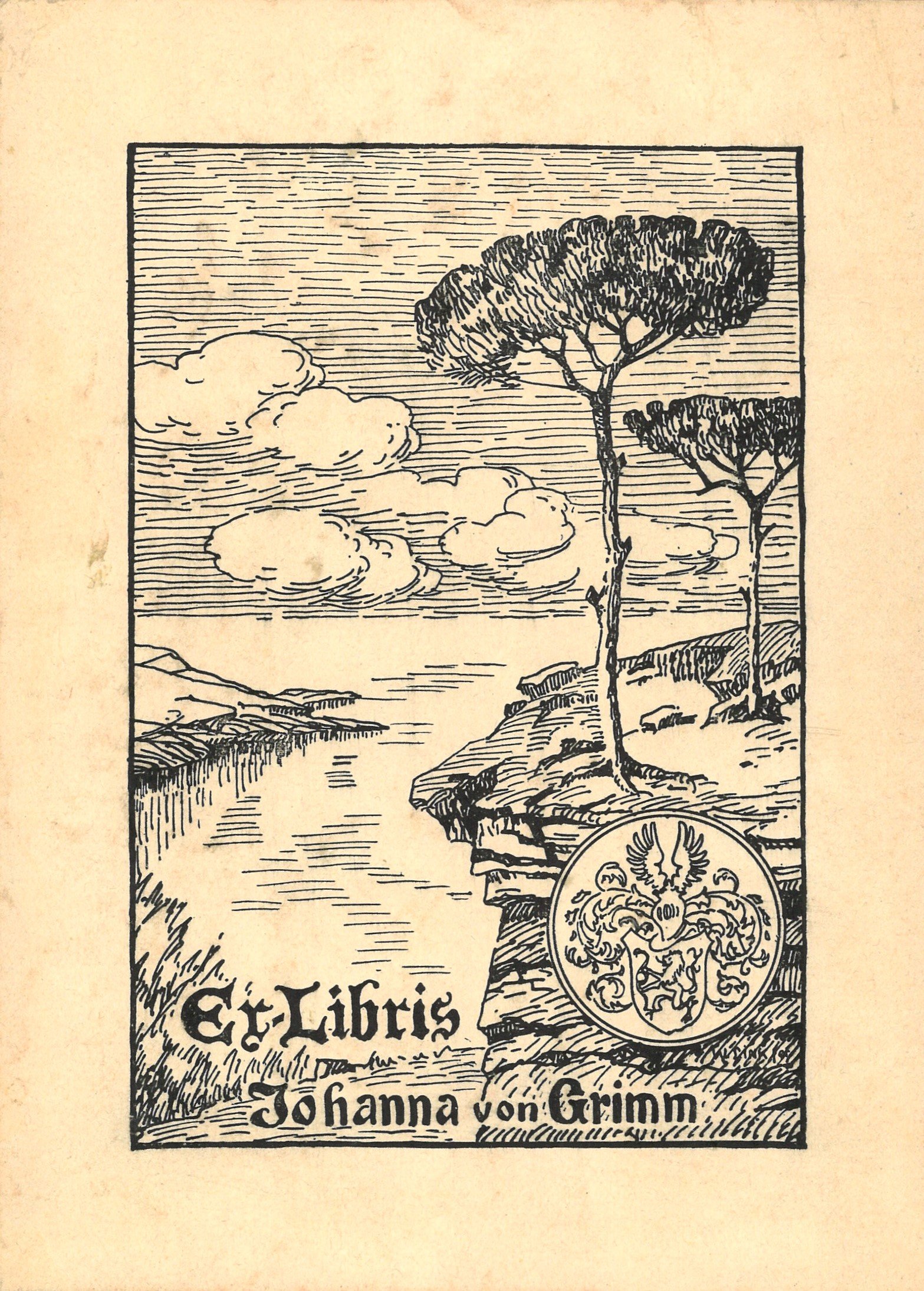 Exlibris Johanna von Grimm (Landesgeschichtliche Vereinigung für die Mark Brandenburg e.V. CC BY)