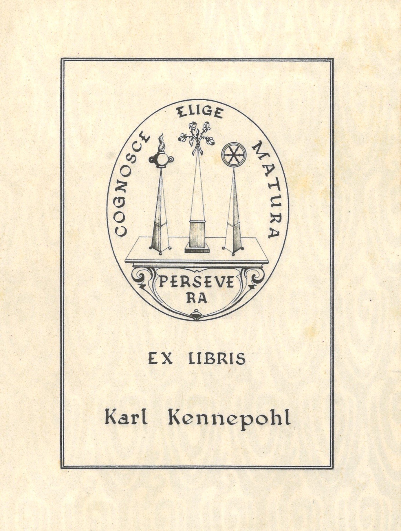 Exlibris Karl Kennepohl (Landesgeschichtliche Vereinigung für die Mark Brandenburg e.V. CC BY)