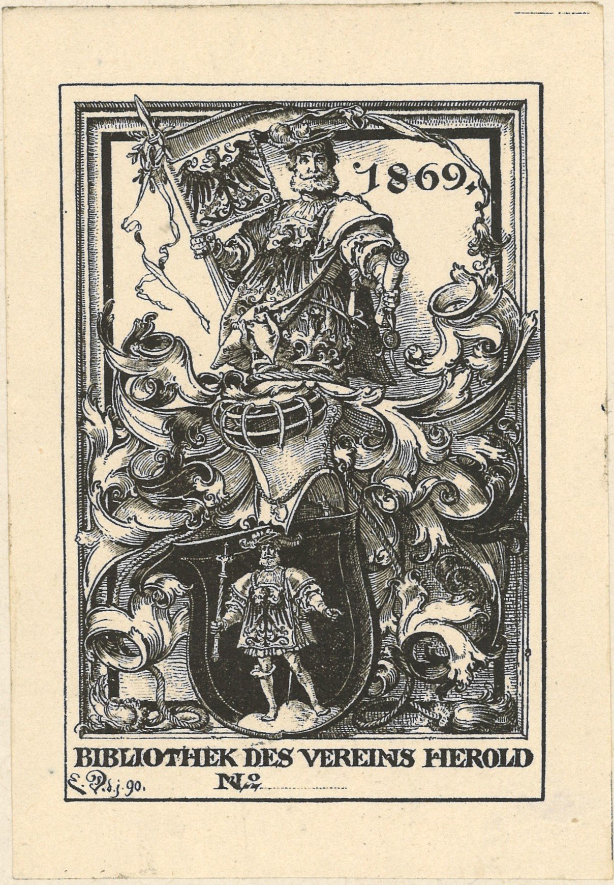 Exlibris der Bibliothek des Vereins HEROLD (Landesgeschichtliche Vereinigung für die Mark Brandenburg e.V. CC BY)