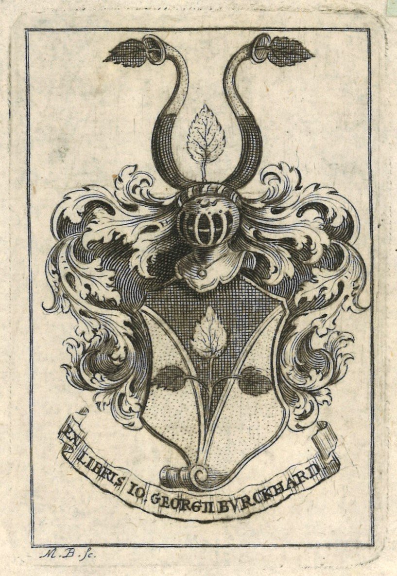 Exlibris Johann Georg Burckhard (Landesgeschichtliche Vereinigung für die Mark Brandenburg e.V. CC BY)