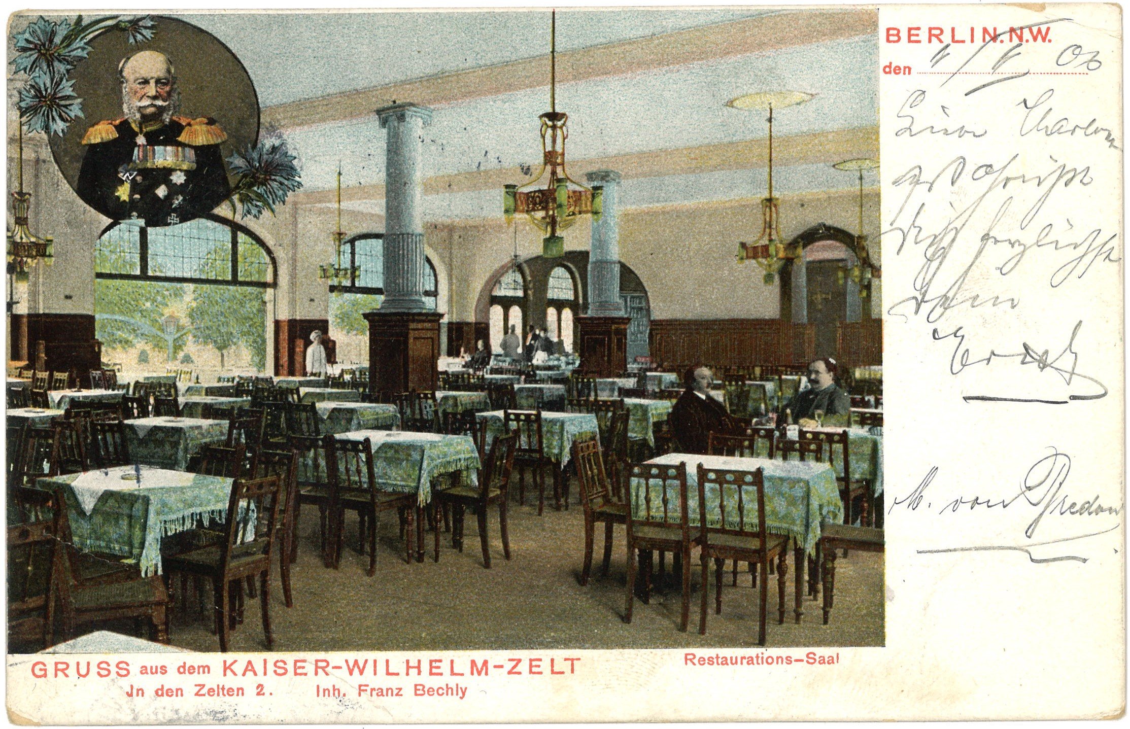 Berlin-Tiergarten: Kaiser-Wilhelm-Zelt (In den Zelten 2), Restaurations-Festsaal (Landesgeschichtliche Vereinigung für die Mark Brandenburg e.V. CC BY)