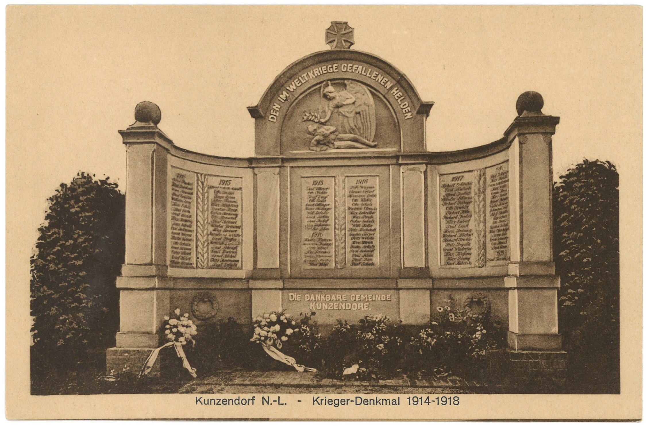 Kuzendorf (Kr. Sorau) [Kunice Żarskie]: Kriegerdenkmal (Landesgeschichtliche Vereinigung für die Mark Brandenburg e.V. CC BY)