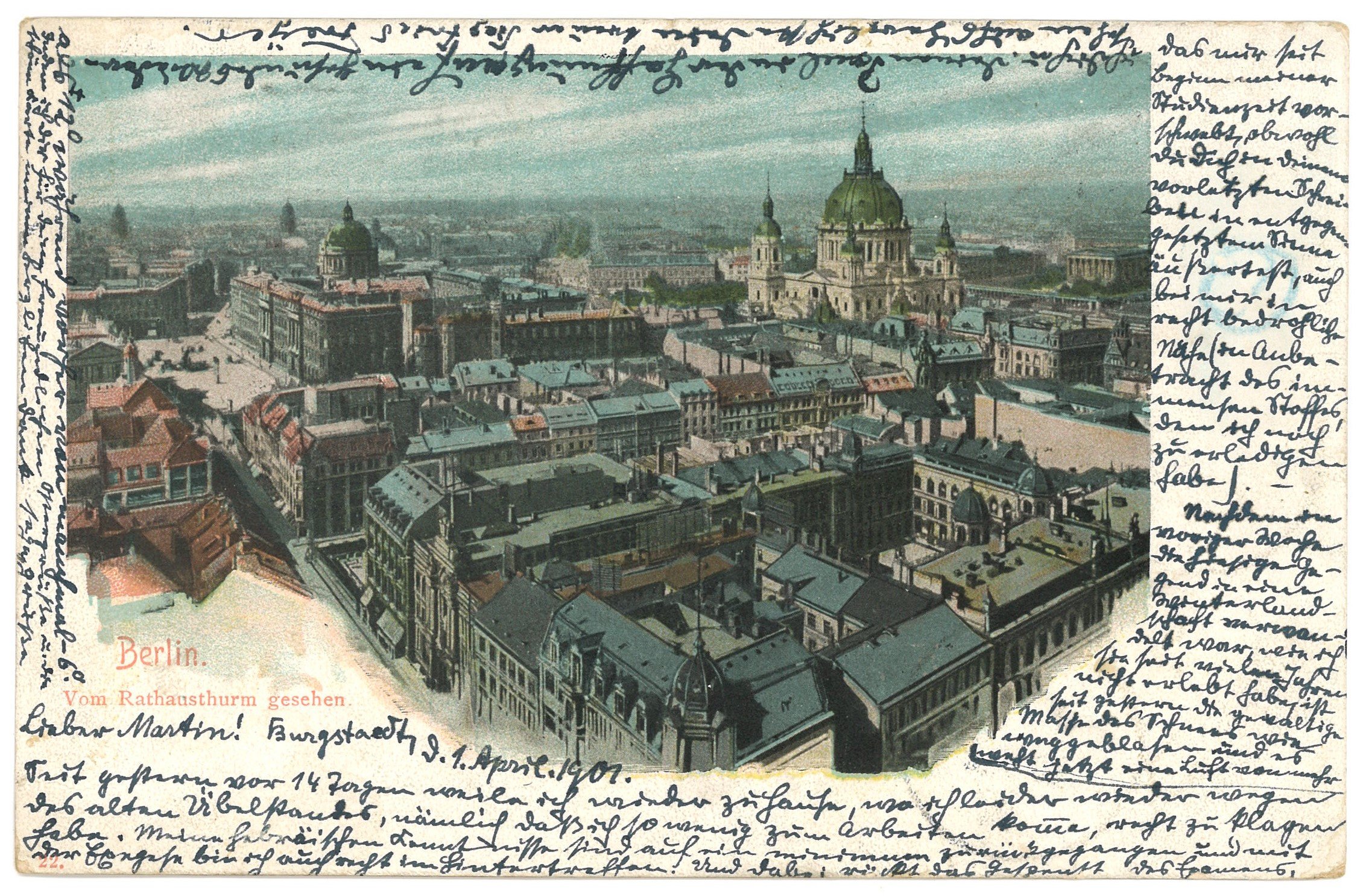 Berlin-Mitte: Blick von Rathausturm nach Nordwesten (Landesgeschichtliche Vereinigung für die Mark Brandenburg e.V. CC BY)