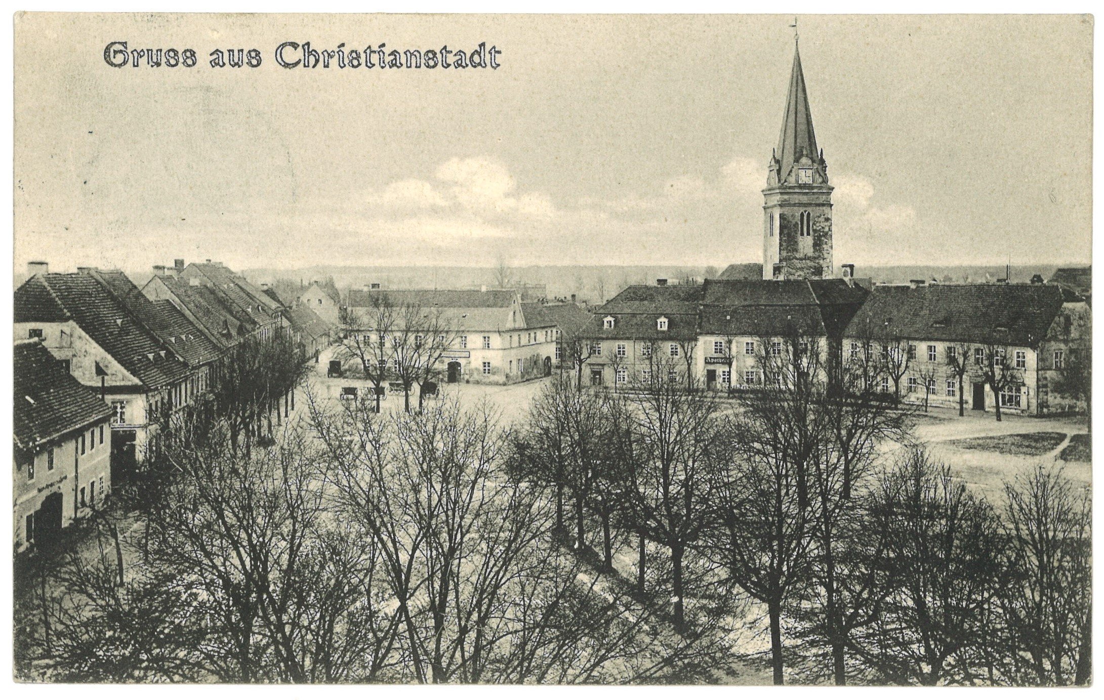Christianstadt am Bober [Krzystkowice]: Markt, Süd- und Ostseite (Landesgeschichtliche Vereinigung für die Mark Brandenburg e.V. CC BY)