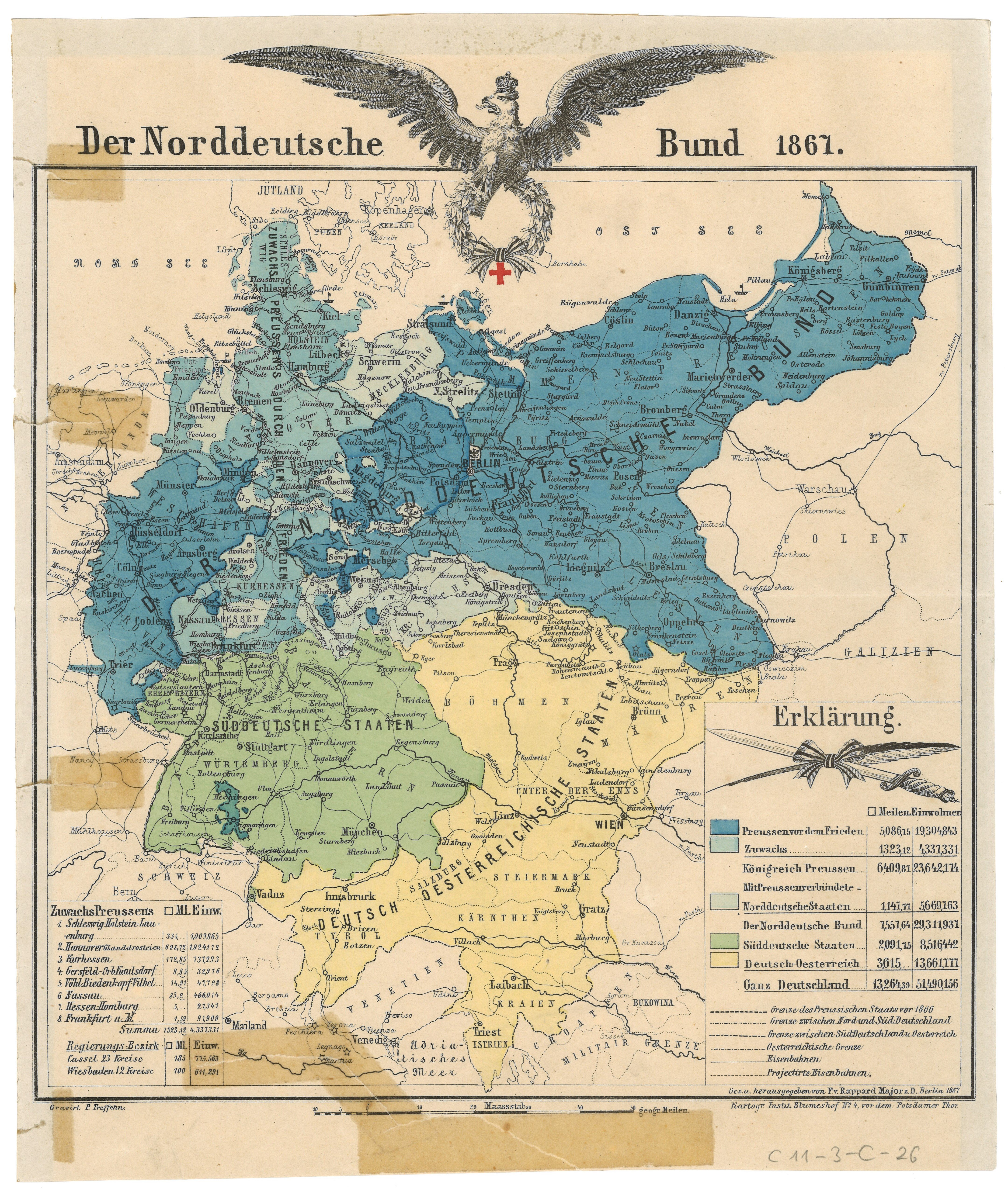 Karte "Der Norddeutsche Bund 1867" (Landesgeschichtliche Vereinigung für die Mark Brandenburg e.V. CC BY)