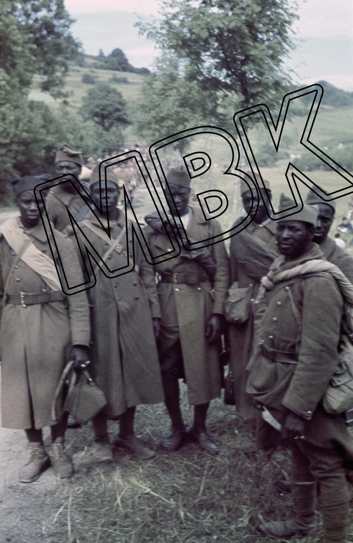 Fotografie: Afrikanische Kriegsgefangenel, Frankreich, Juni 1940 (Museum Berlin-Karlshorst RR-P)