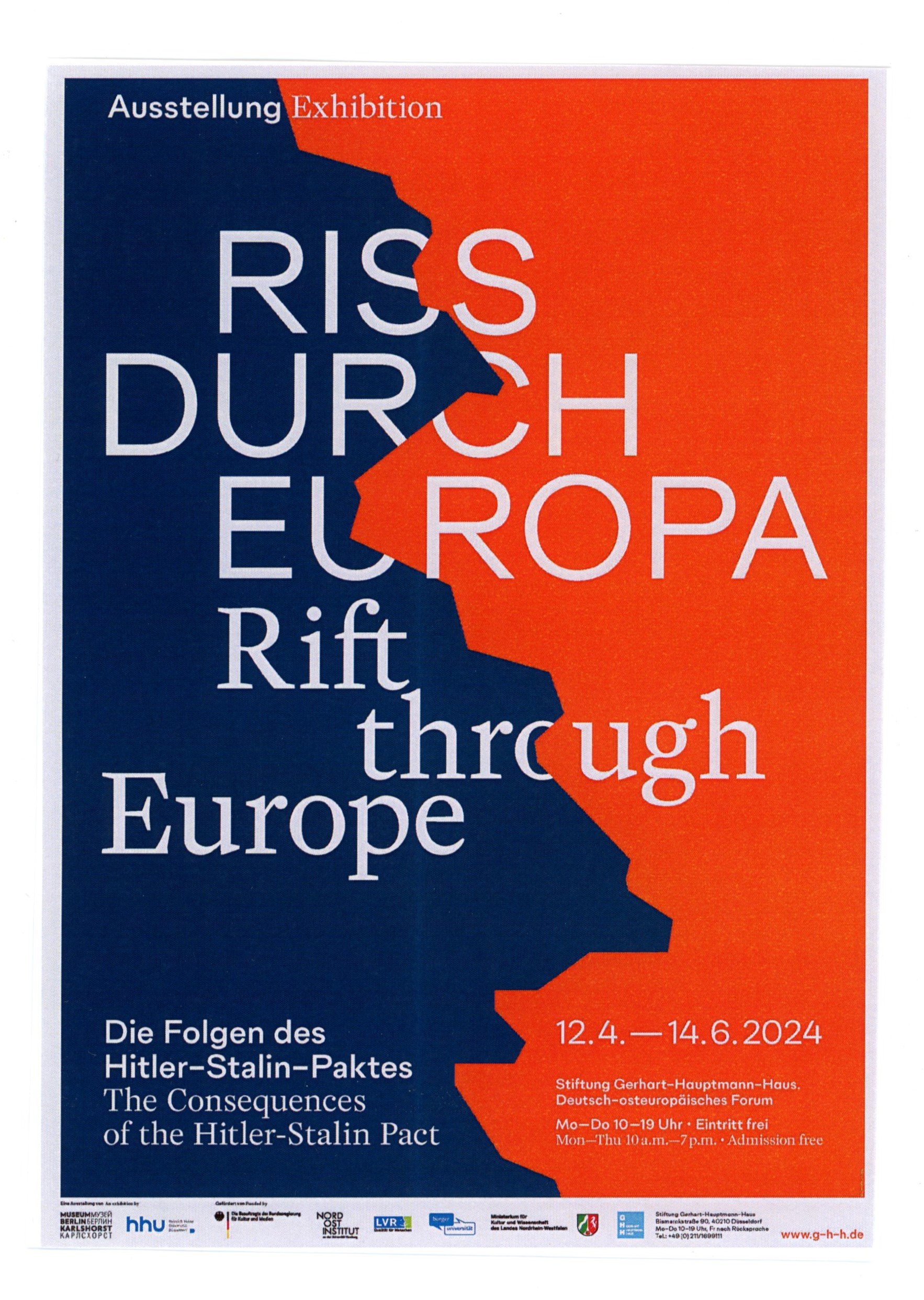 "Riss durch Europa"-Die Folgen des Hitler-Stalin-Paktes, Ausstellung 11.04-14.06.2024, Düsseldorf (Museum Berlin-Karlshorst CC BY-NC-SA)