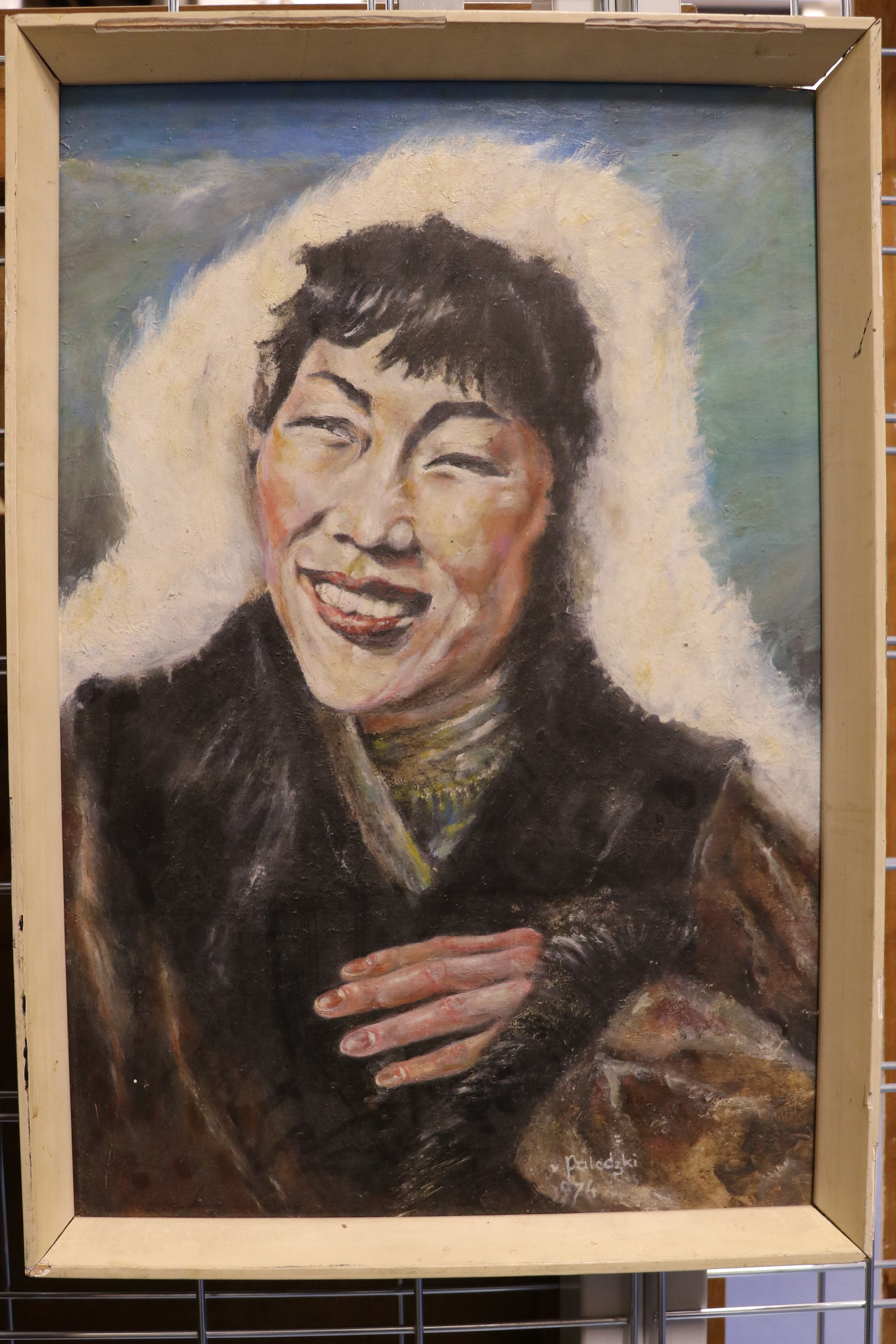 Gemälde: Porträt einer Kirgisin (Deutsch-Russisches Museum Berlin-Karlshorst CC BY-NC-SA)
