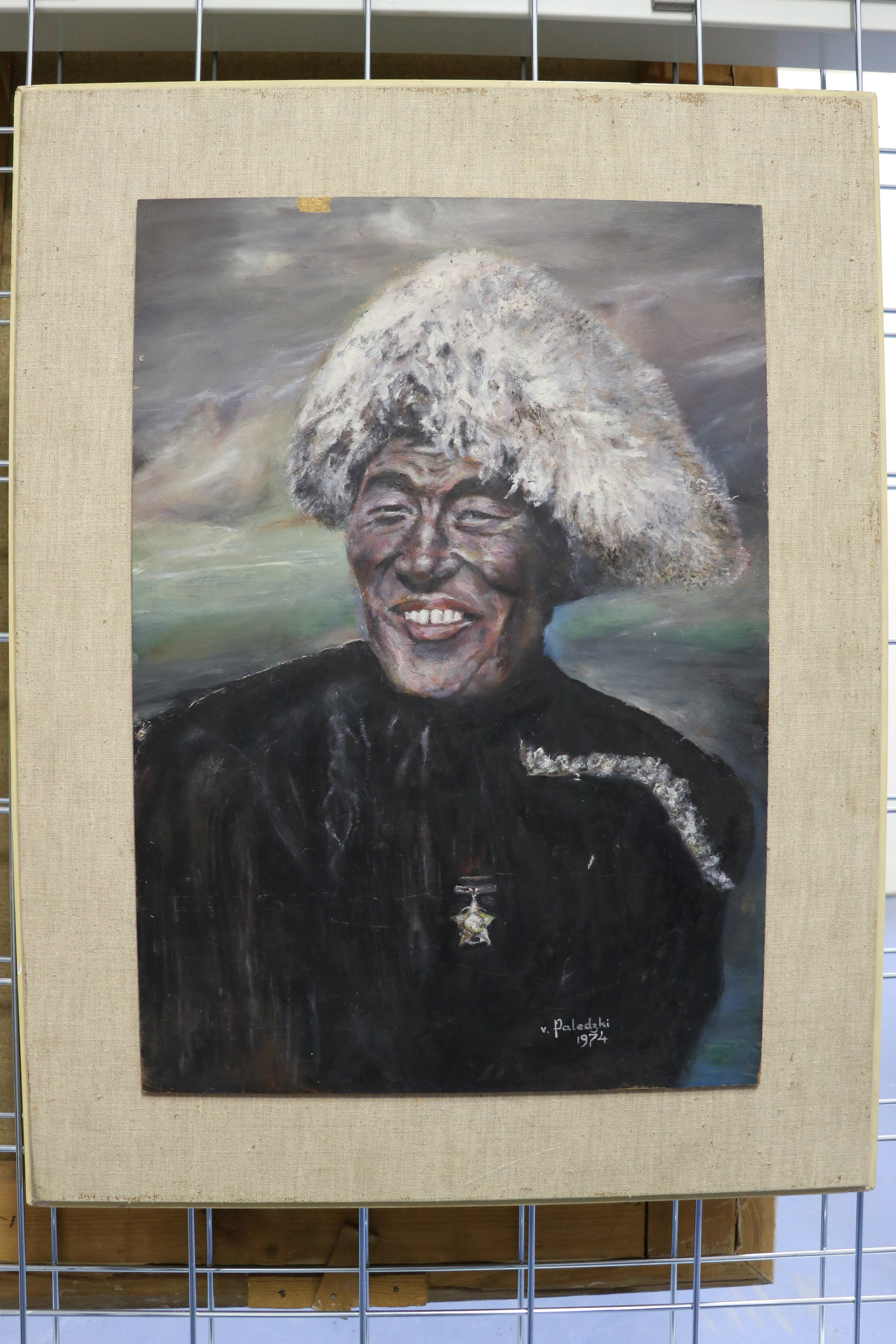 Gemälde: Porträt eines Kirgisen (Deutsch-Russisches Museum Berlin-Karlshorst CC BY-NC-SA)