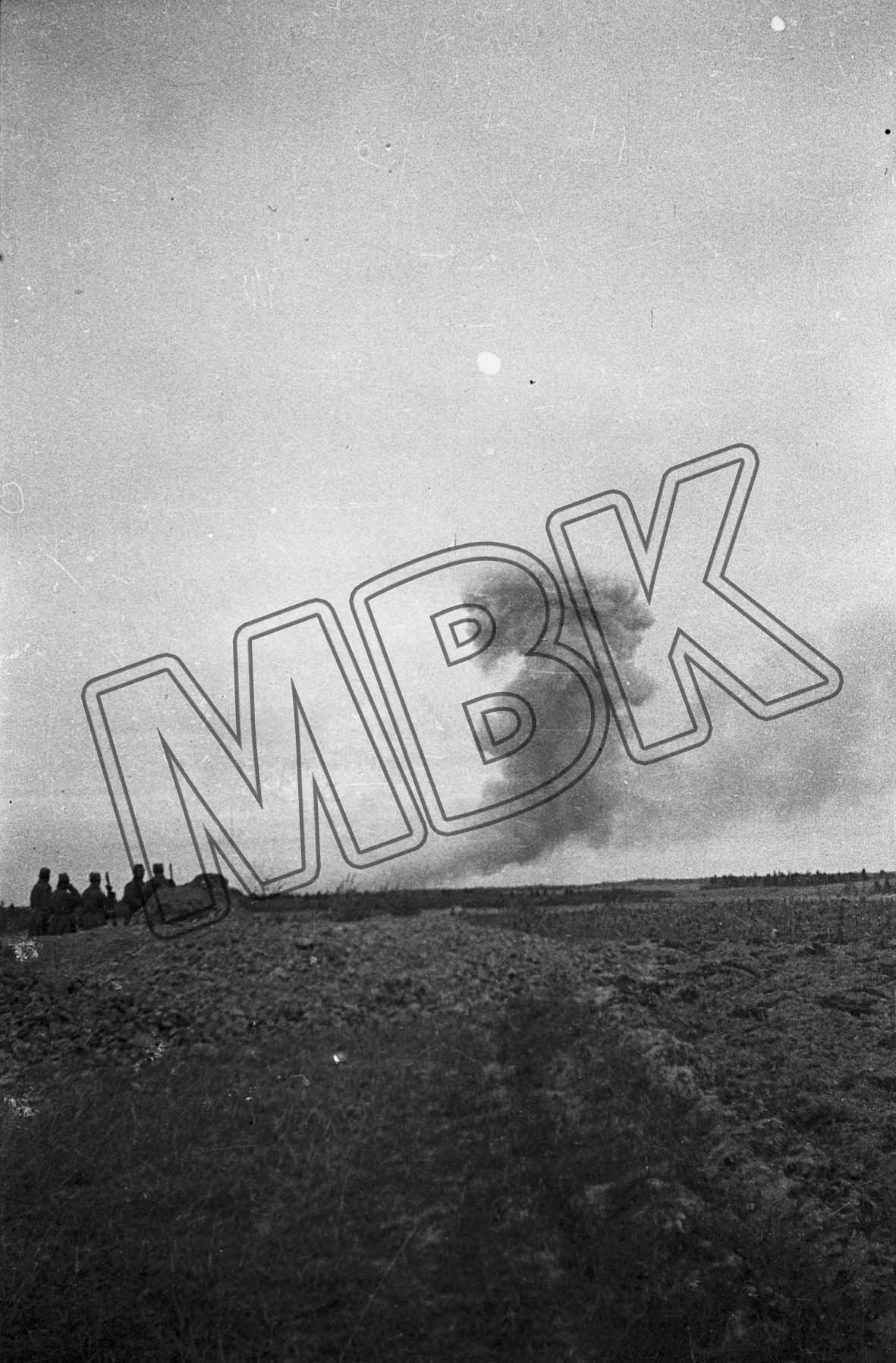 Fotografie: Erste Kämpfe an der weißrussischen Grenze, 22. Juni 1941 (Museum Berlin-Karlshorst RR-P)
