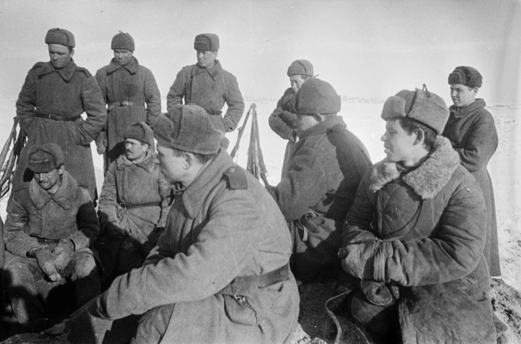 Fotografie: MG-Zug des 403. Schützenregiments, 1. Baltische Front, 27. Februar 1944 (Museum Berlin-Karlshorst RR-P)