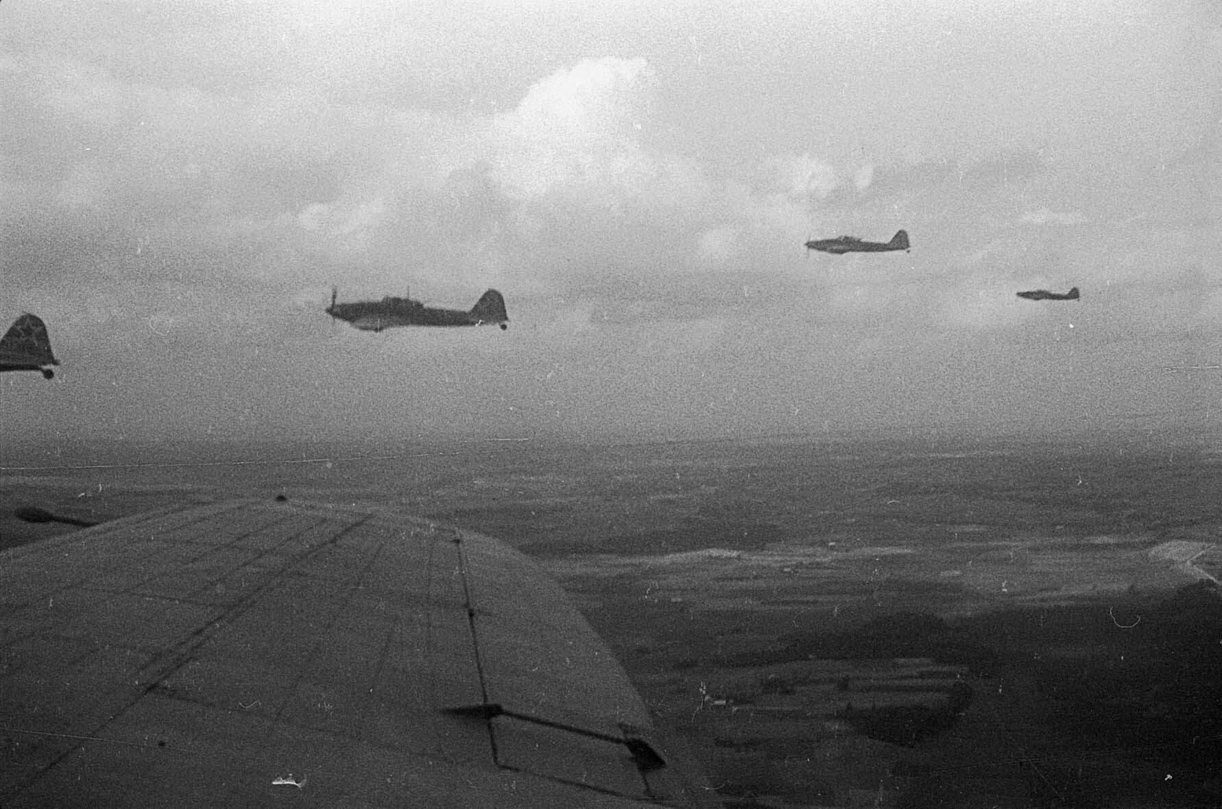 Fotografie: Schlachtflugzeuge "IL-2", August 1944 (Museum Berlin-Karlshorst RR-P)