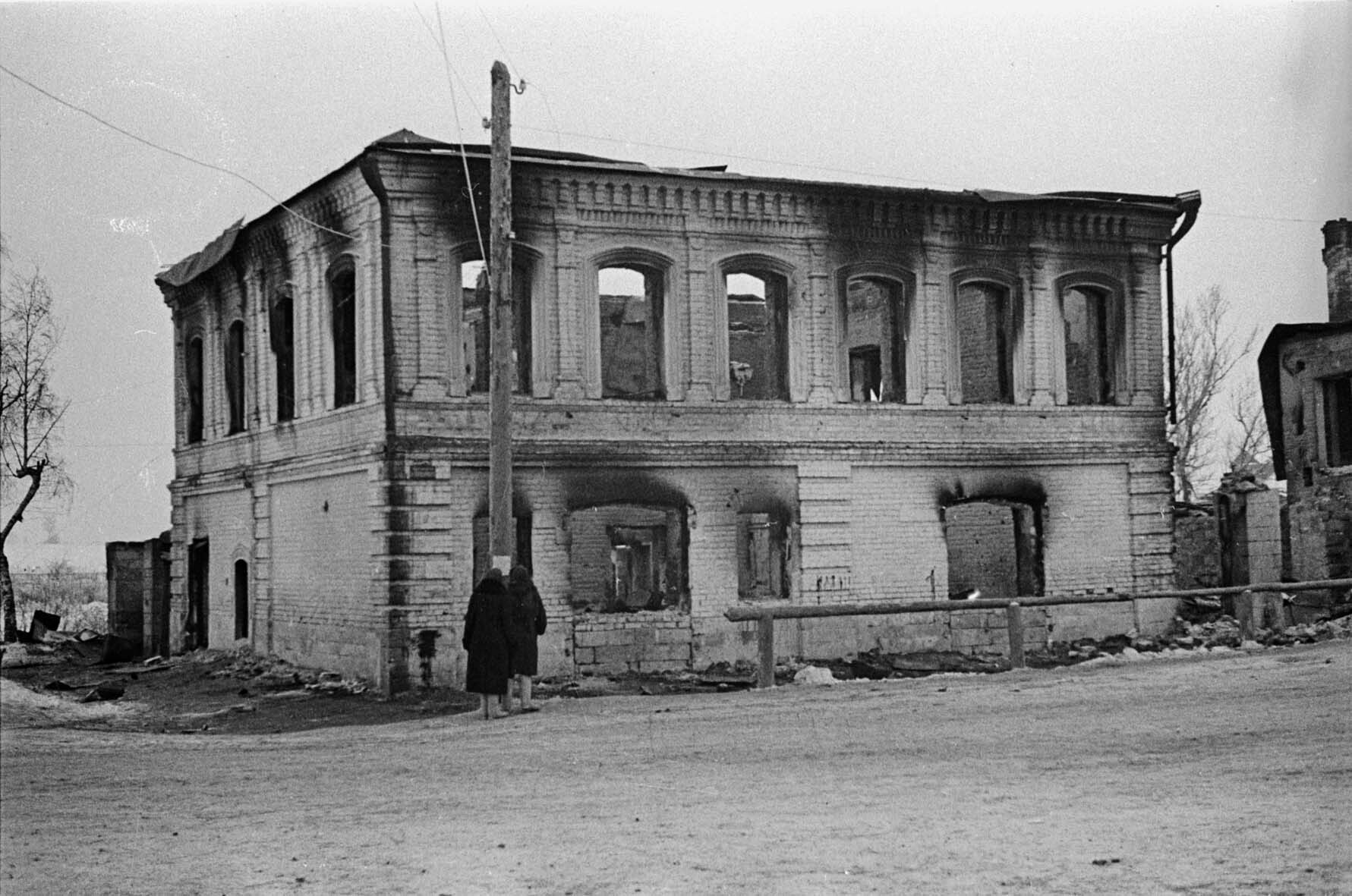 Fotografie: Stariza nach dem Rückzug der deutschen Truppen, Januar 1942 (Museum Berlin-Karlshorst RR-P)