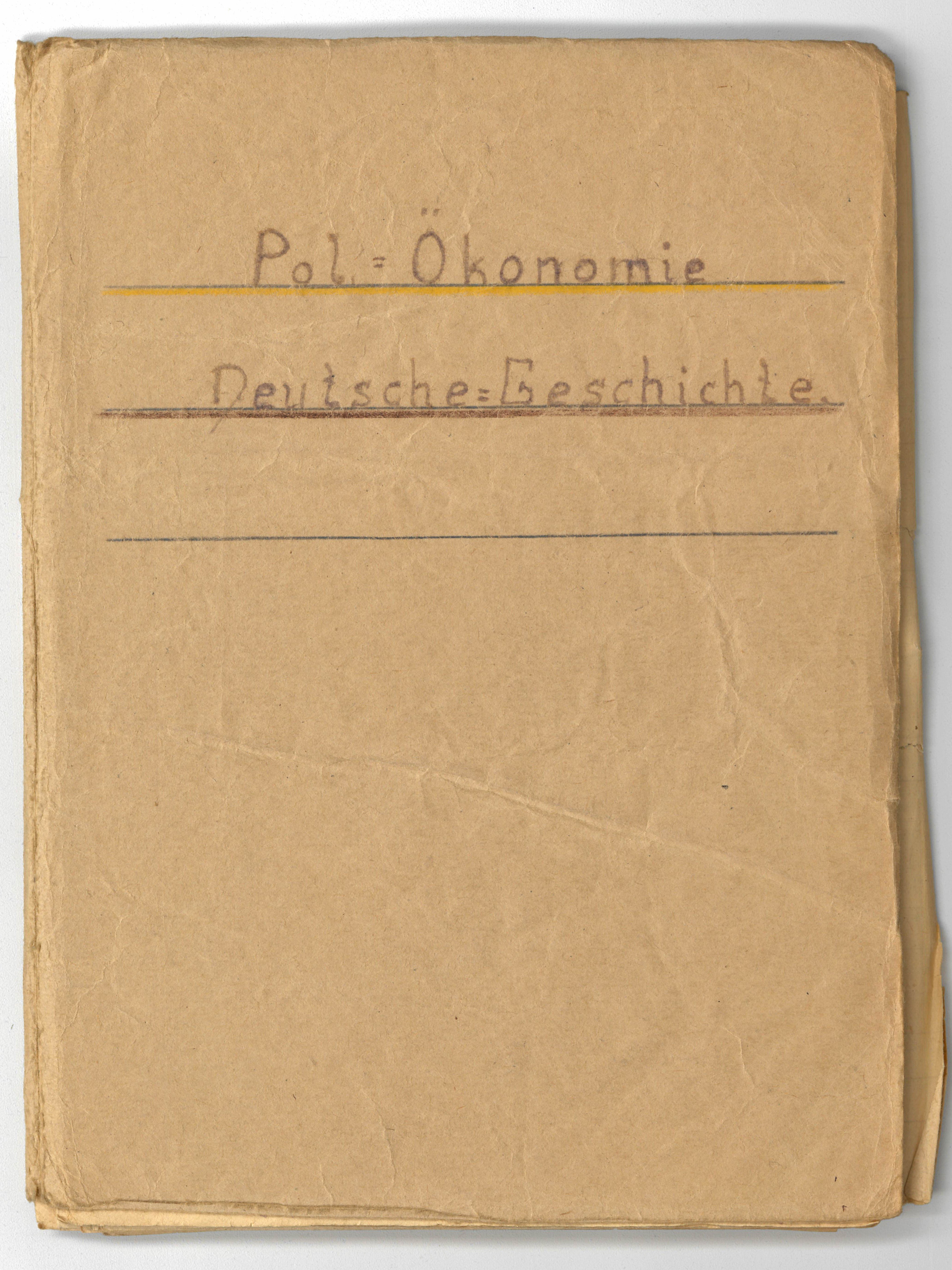 Lernheft Politische Ökonomie und Deutsche Geschichte, Sowjetunion, 1940er Jahre (Deutsch-Russisches Museum Berlin-Karlshorst CC BY-NC-SA)