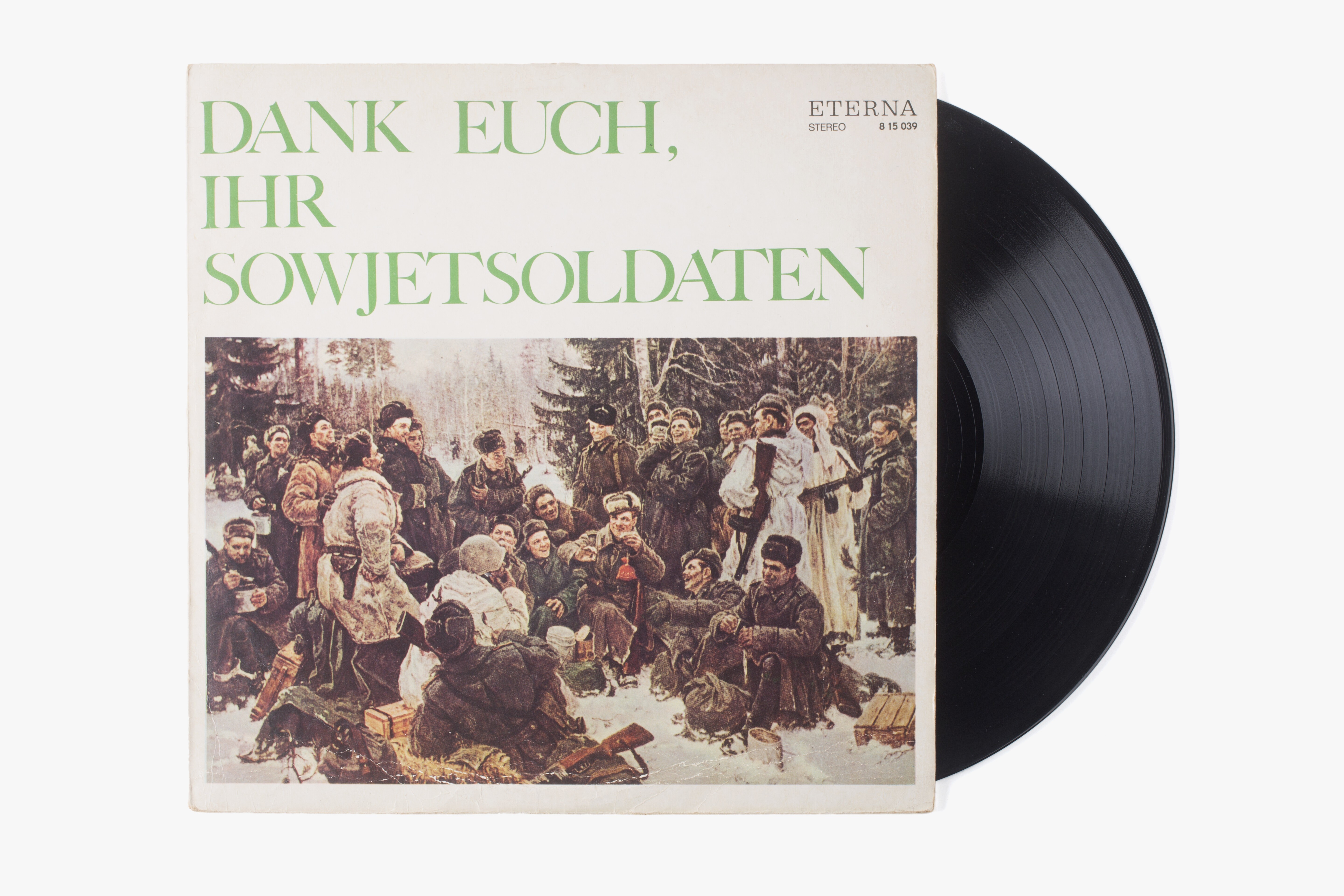 Schallplatte "Dank euch, Ihr Sowjetsoldaten" zum 25. Jahrestag des Kriegsendes, DDR, 1970 (Deutsch-Russisches Museum Berlin-Karlshorst RR-P)