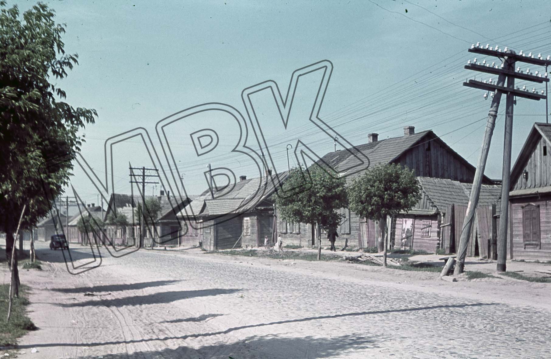 Fotografie: Holzhäuser, Minsk, 10. Juli 1941 (Museum Berlin-Karlshorst RR-P)