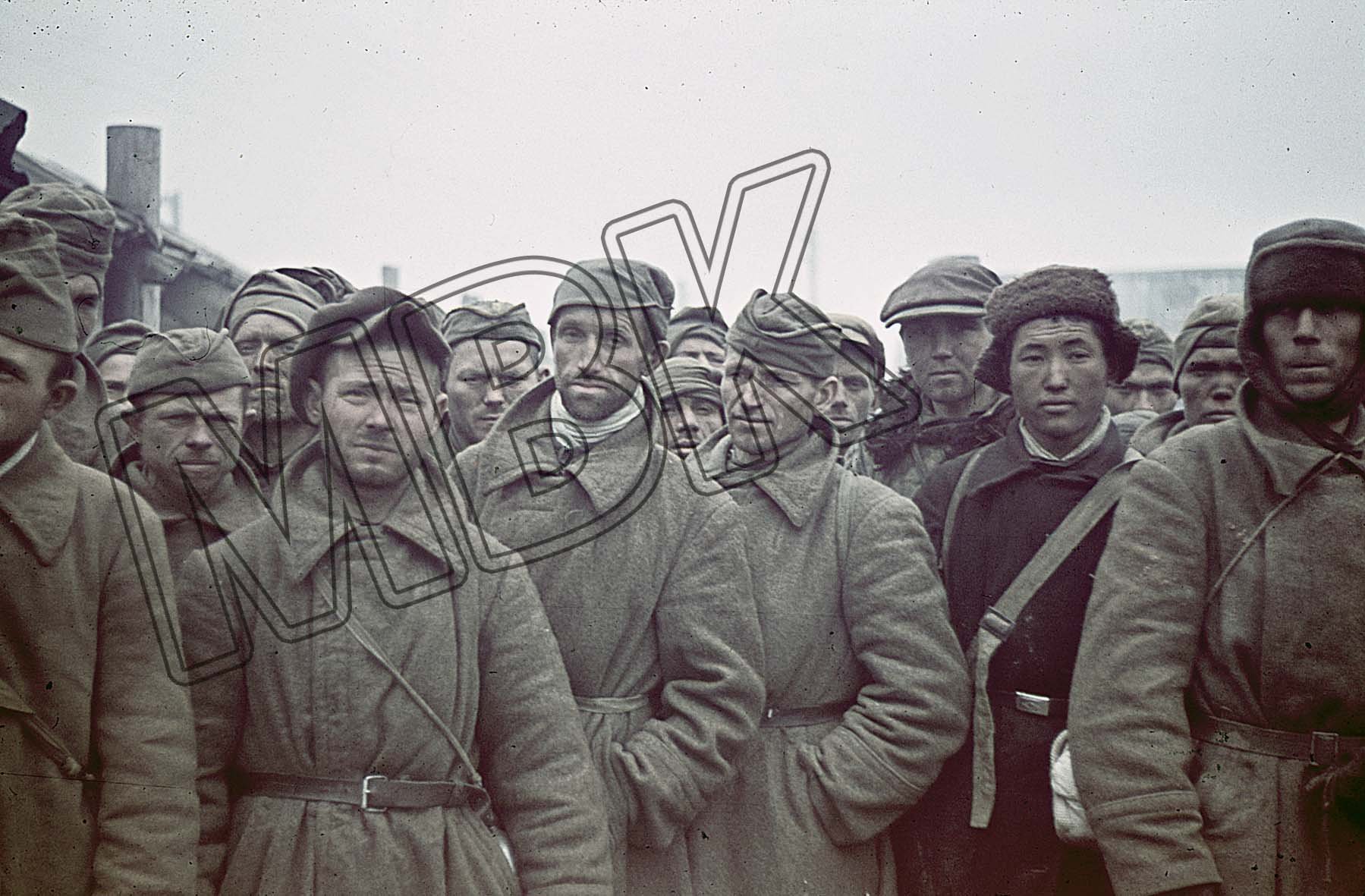 Fotografie: Sowjetische Kriegsgefangene bei Gžatsk , November 1941 (Museum Berlin-Karlshorst RR-P)