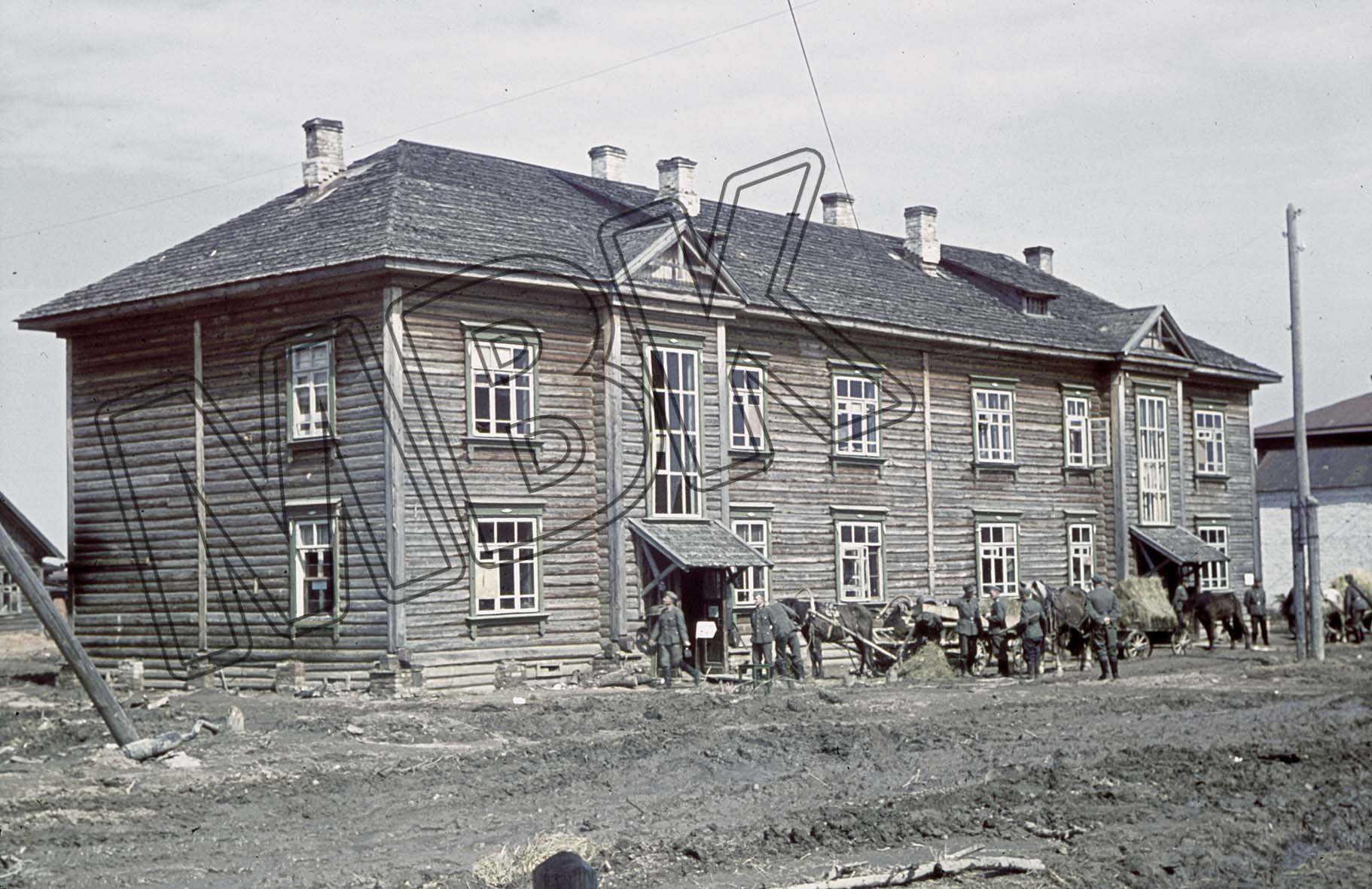 Quartier der Wehrmacht in Jarcevo (Jarzewo), April 1942 (Museum Berlin-Karlshorst RR-P)
