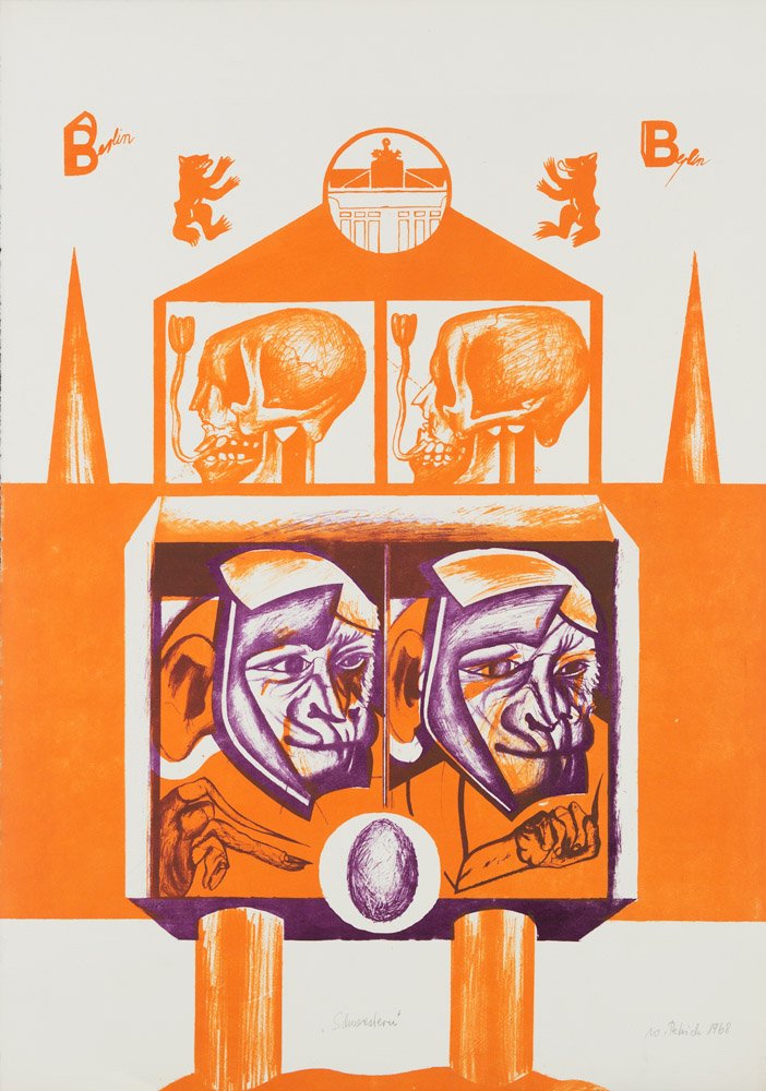 Wolfgang Petrick: Schwestern (Mappenwerk: 10 Lithografien von Diehl und Petrick), 1968 (© Wolfgang Petrick/ Woods Art Institute RR-F)