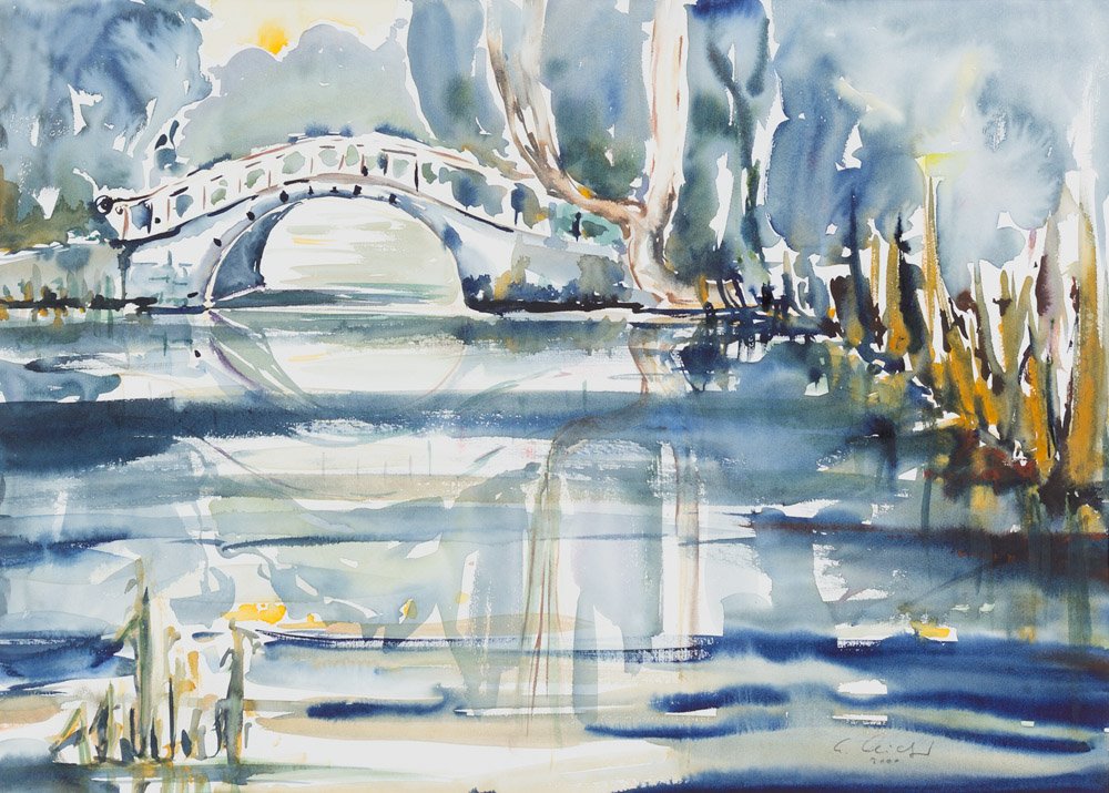 Evelyn Eichinger: Brücke im Schlosspark, 2000 (Evelyn Eichinger CC BY)