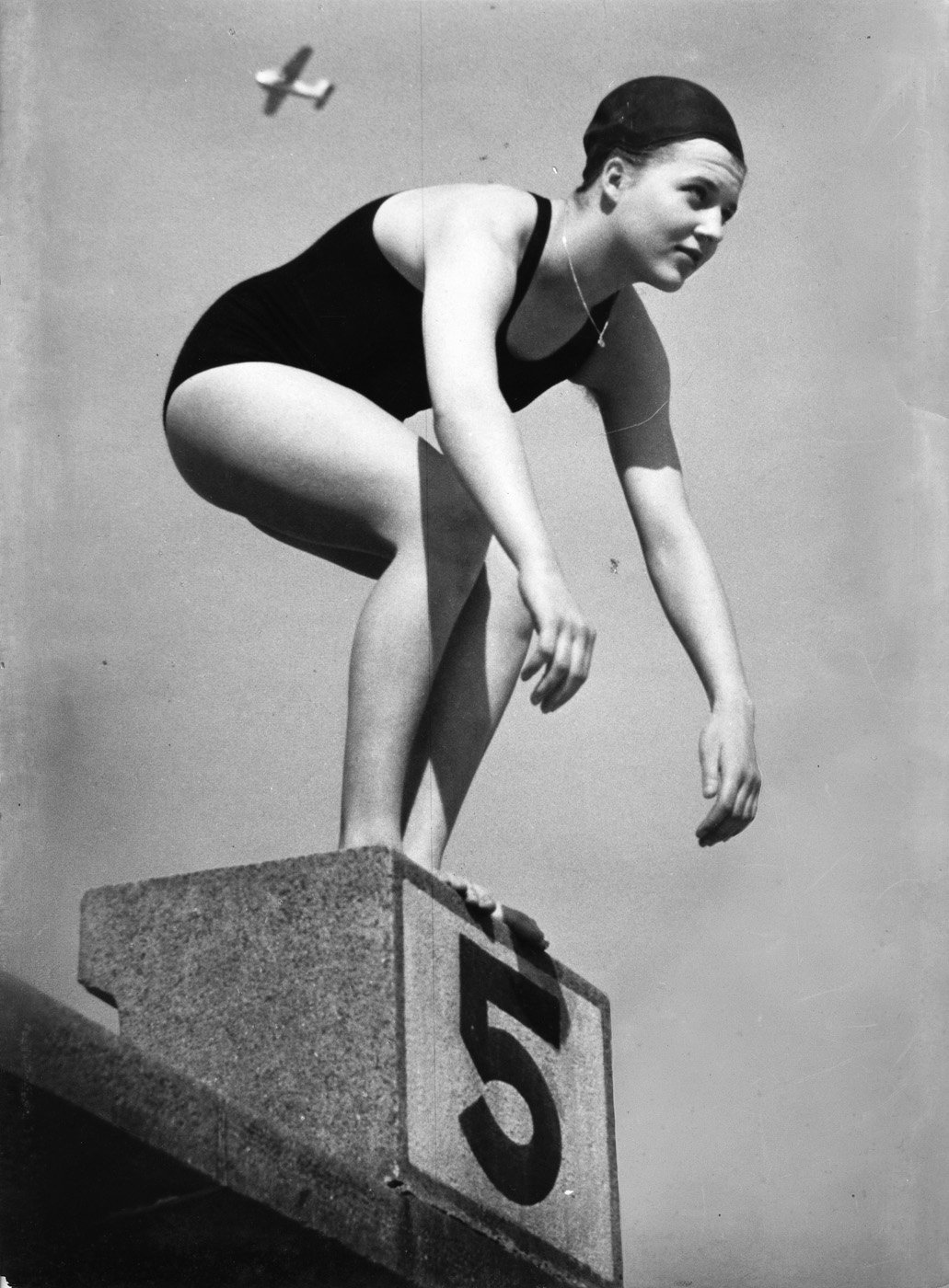 Schwimmerin Helga Weiß 1953 (Sportmuseum Berlin CC BY-NC-SA)