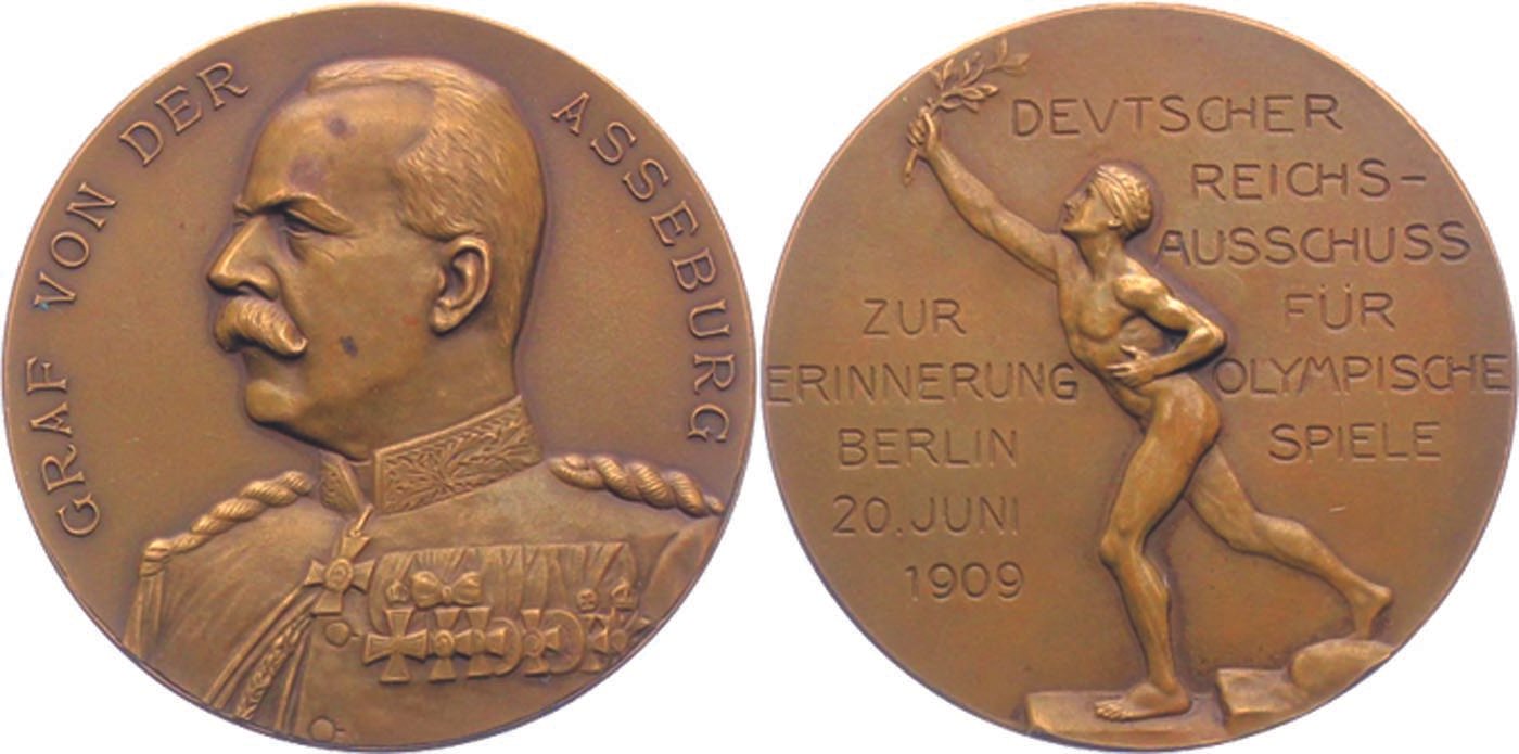 Erinnerungsmedaille Graf von der Asseburg, 1909 (Sportmuseum Berlin CC BY-NC-SA)