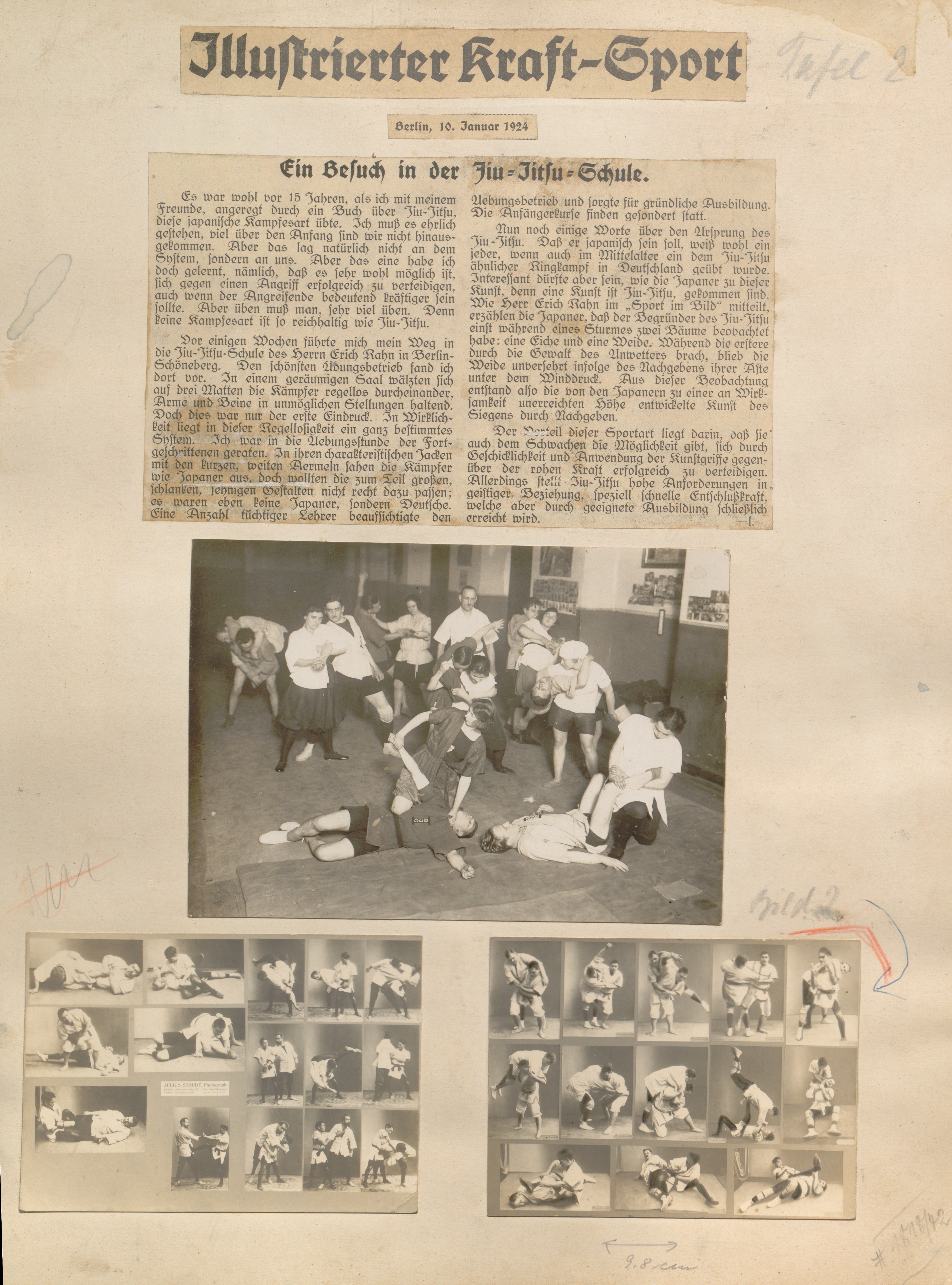 Album Erich Rahn; Ein Besuch in der Jiu-Jitsu-Schule (Sportmuseum Berlin CC0)
