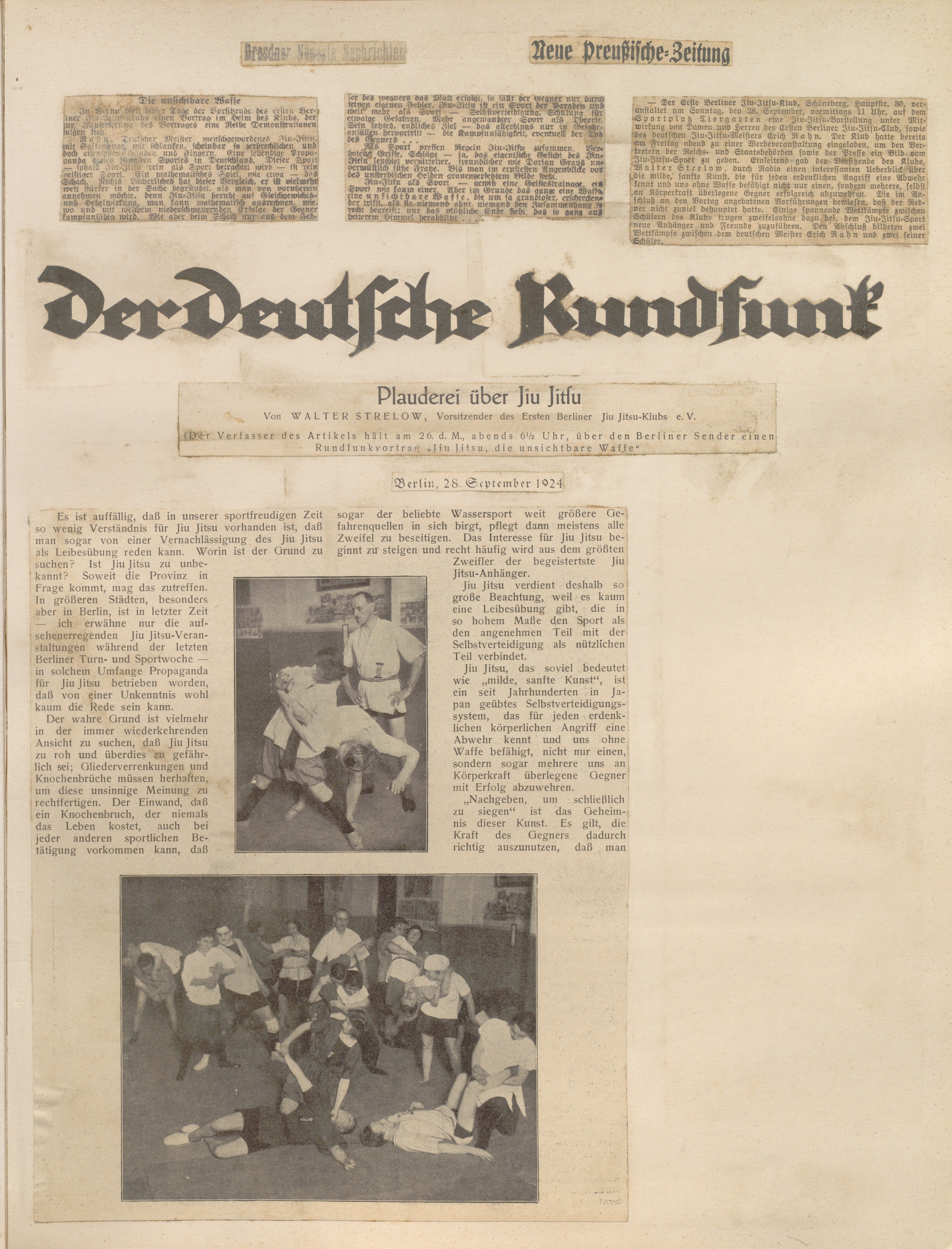 Album Erich Rahn; Zeitungsartikel von Walter Strelow (Sportmuseum Berlin CC0)