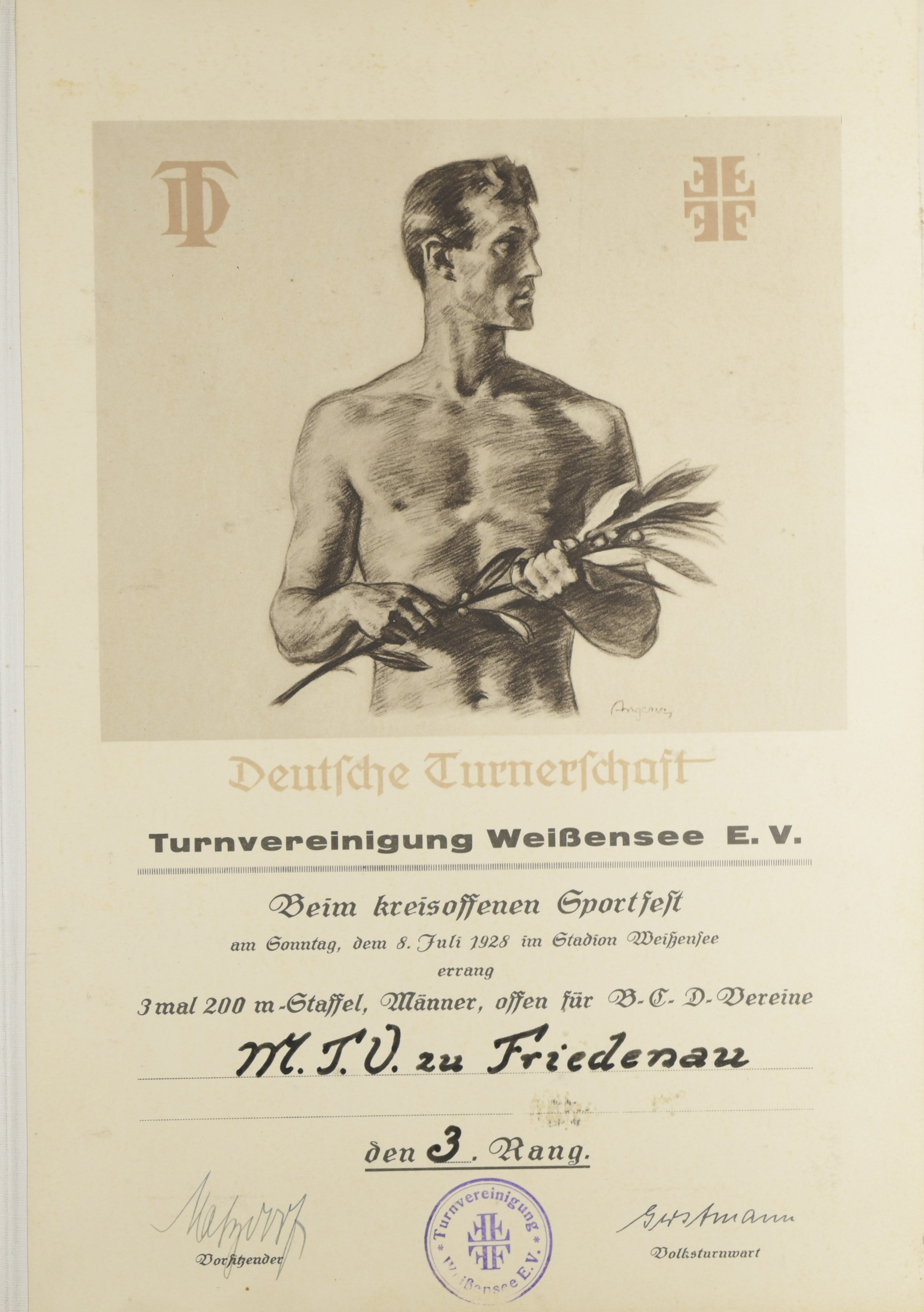 Album des Männer-Turnvereins zu Friedenau; (Sportmuseum Berlin CC0)