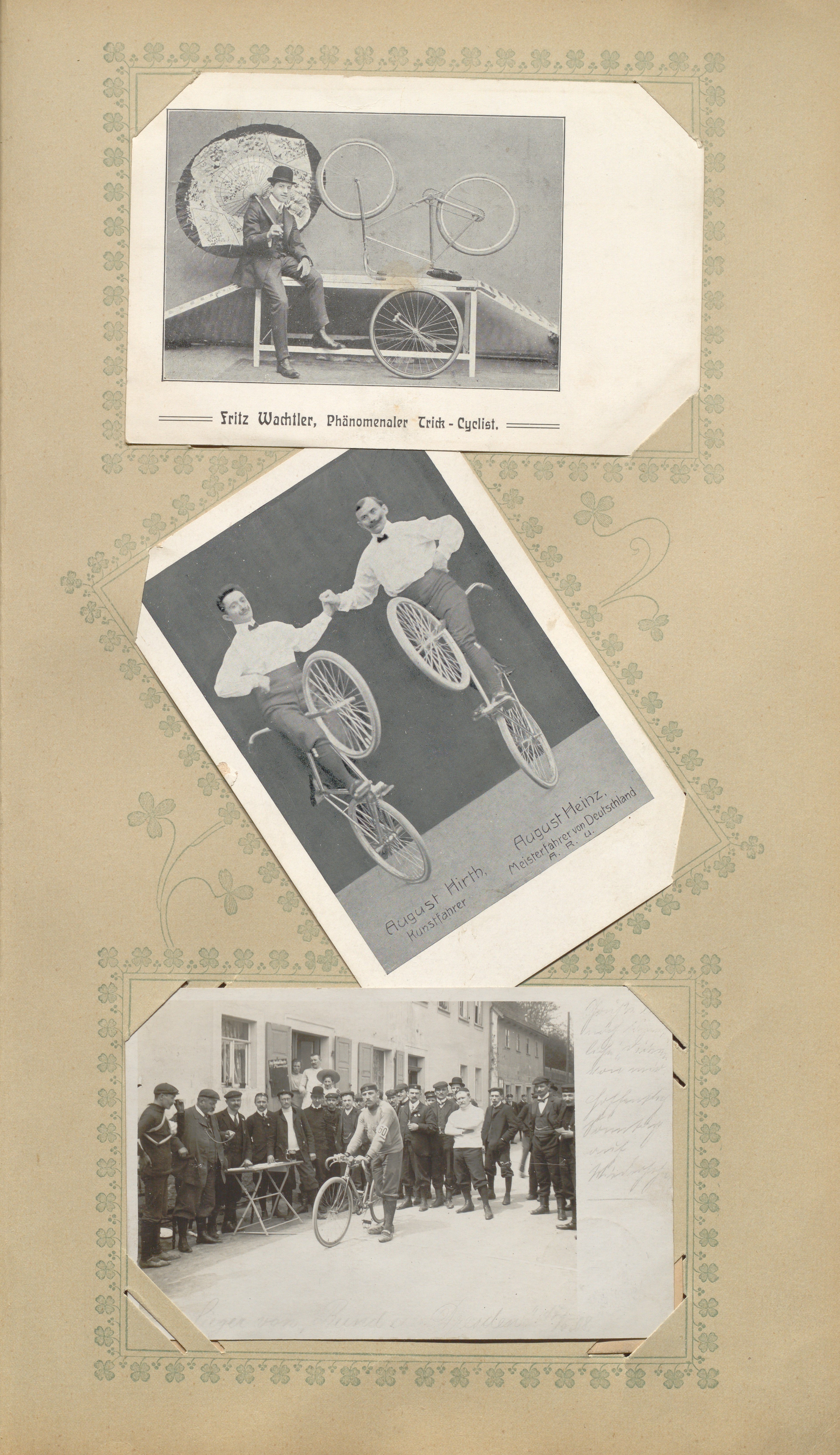 Postkartenalbum Radsport; Blatt 35 (Sportmuseum Berlin CC0)